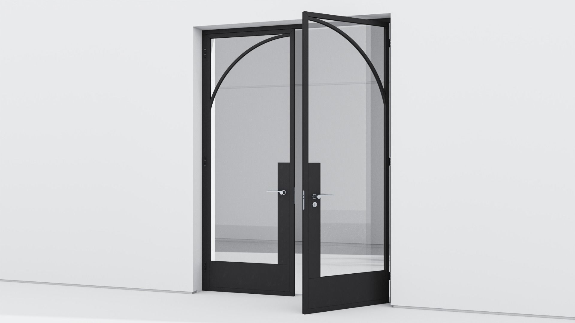 Aluminium door 34 3D model_2