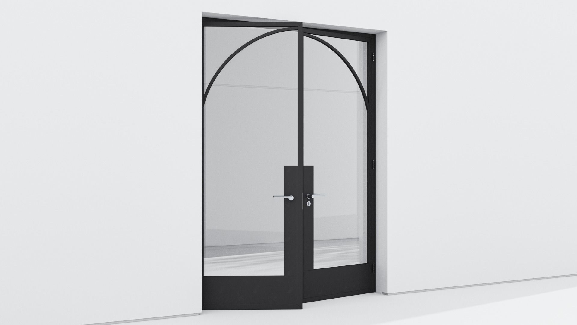 Aluminium door 34 3D model_3