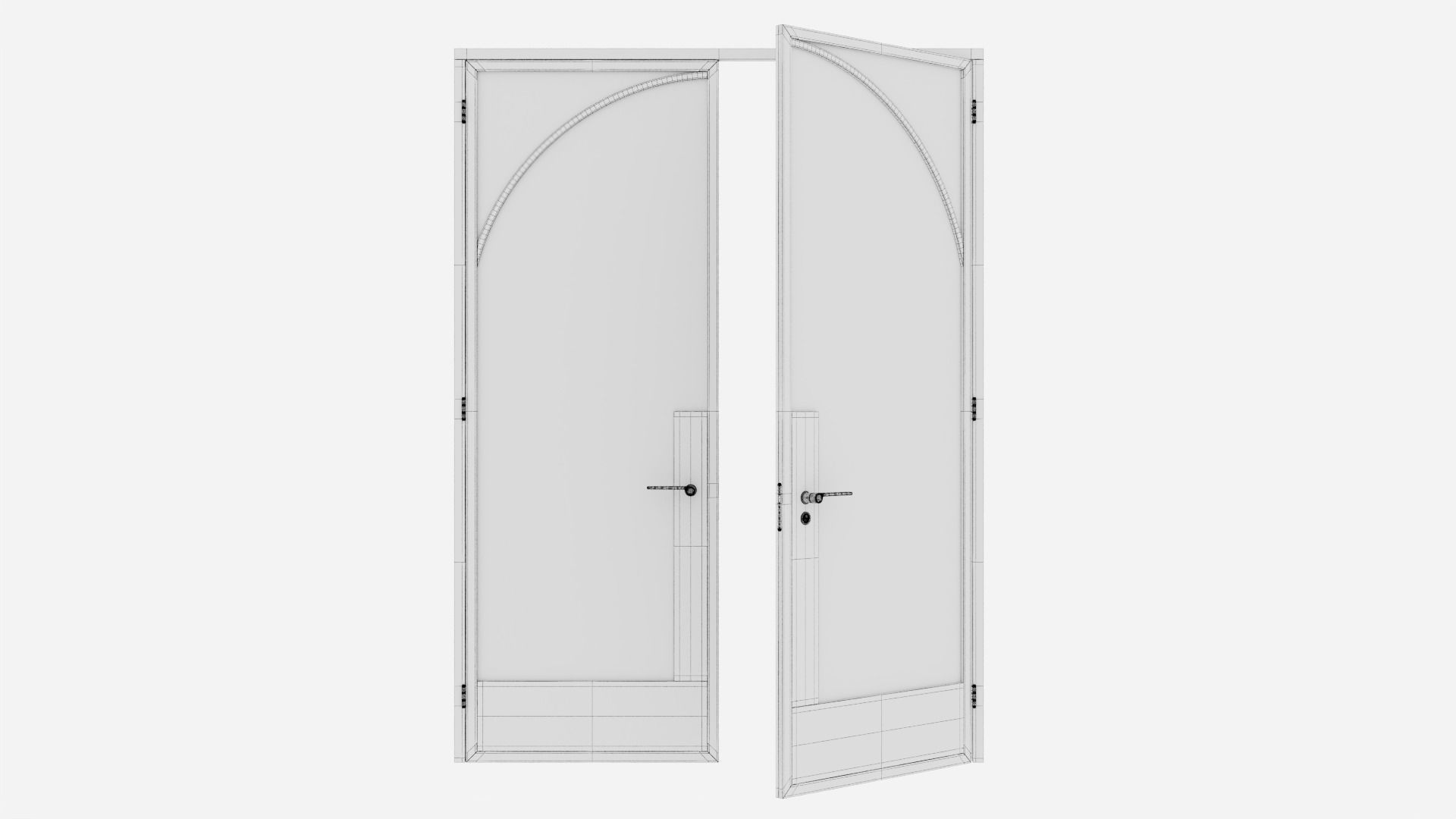 Aluminium door 34 3D model_6