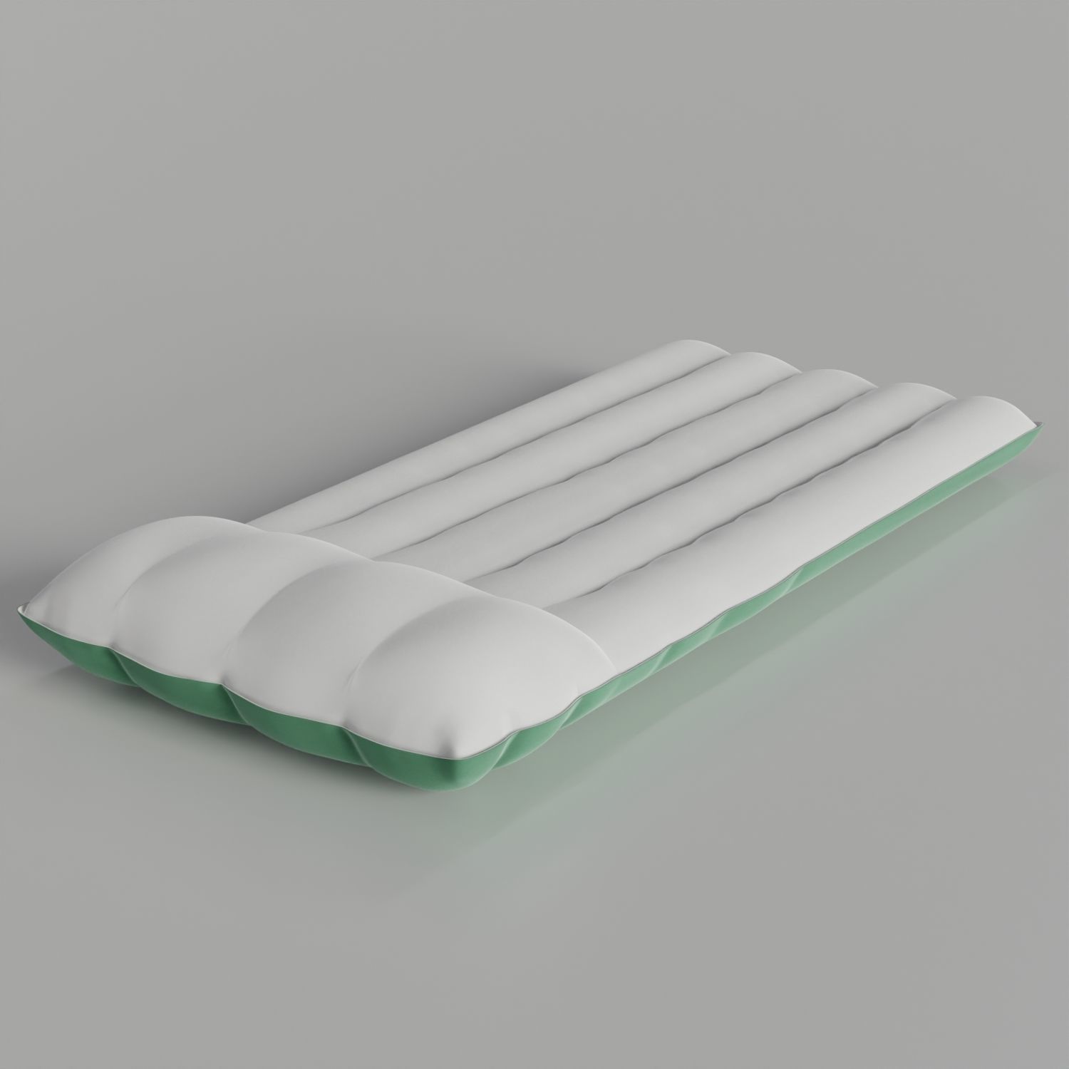 Inflatable Air Mattress Low-poly 3D model_1