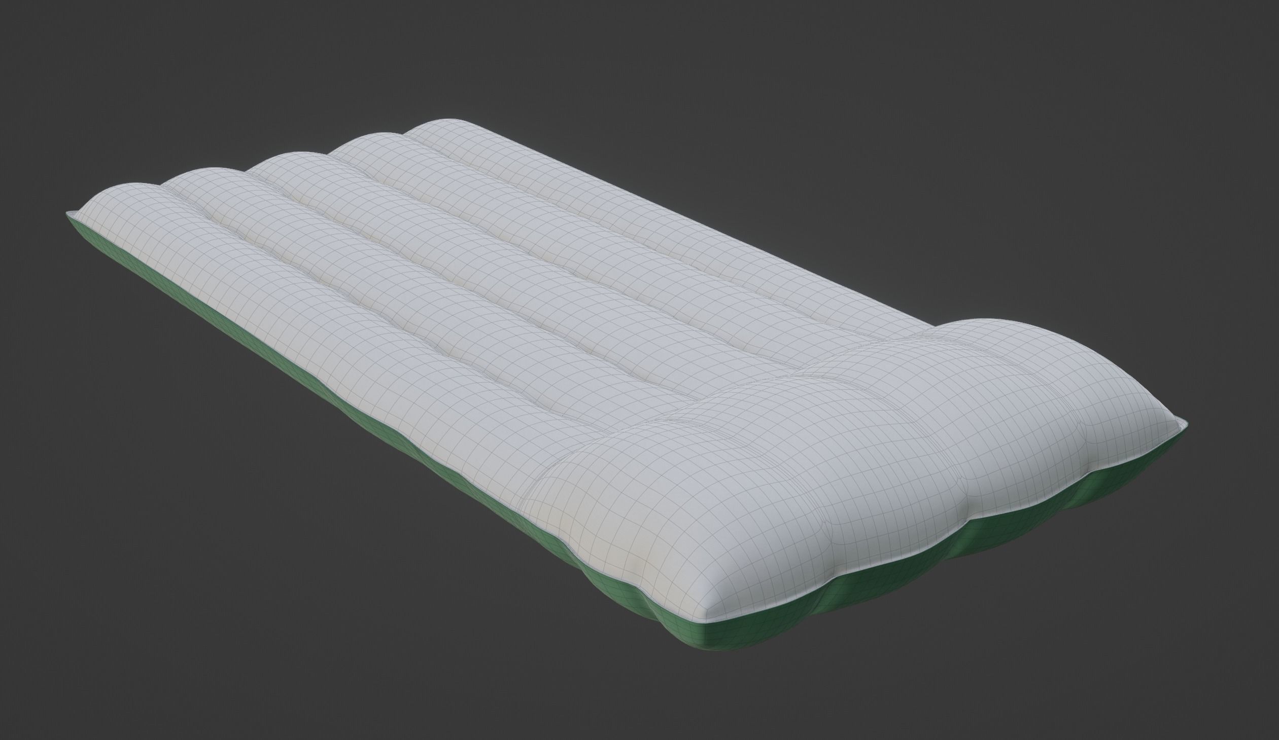 Inflatable Air Mattress Low-poly 3D model_9