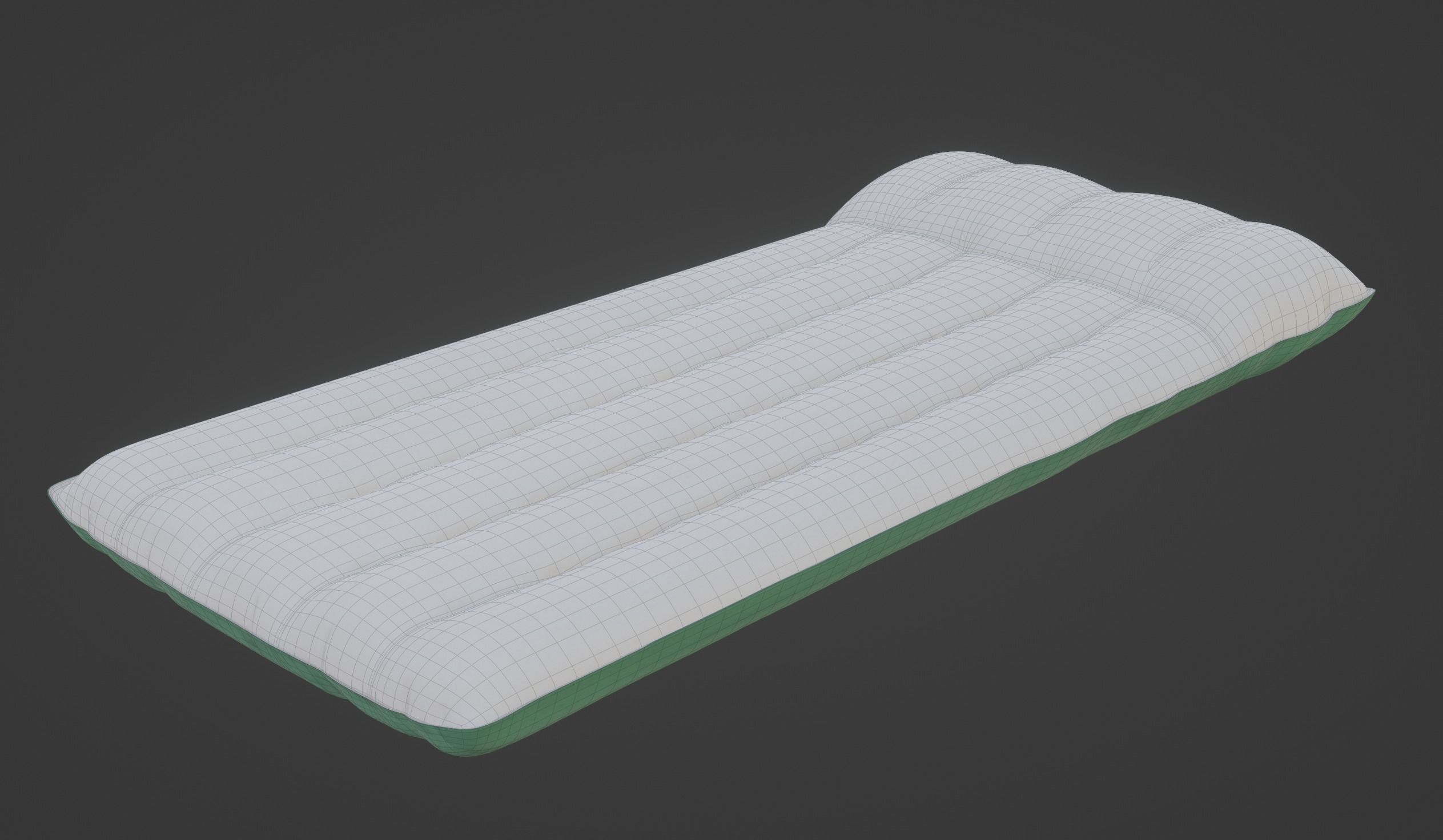 Inflatable Air Mattress Low-poly 3D model_7