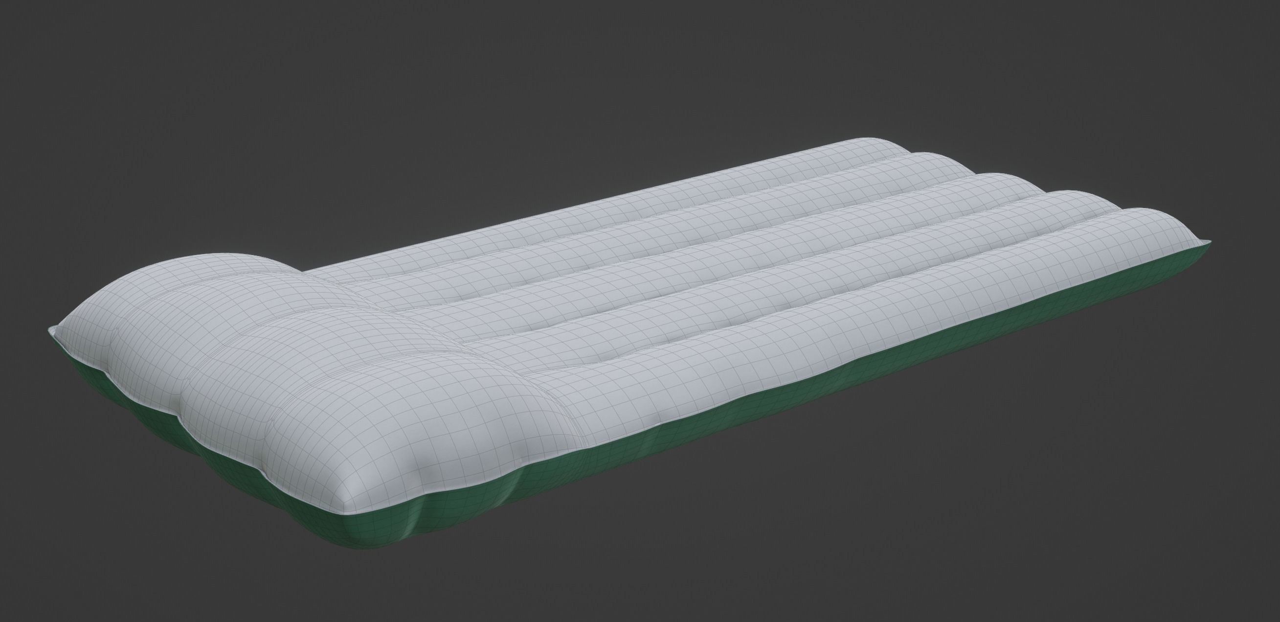 Inflatable Air Mattress Low-poly 3D model_11