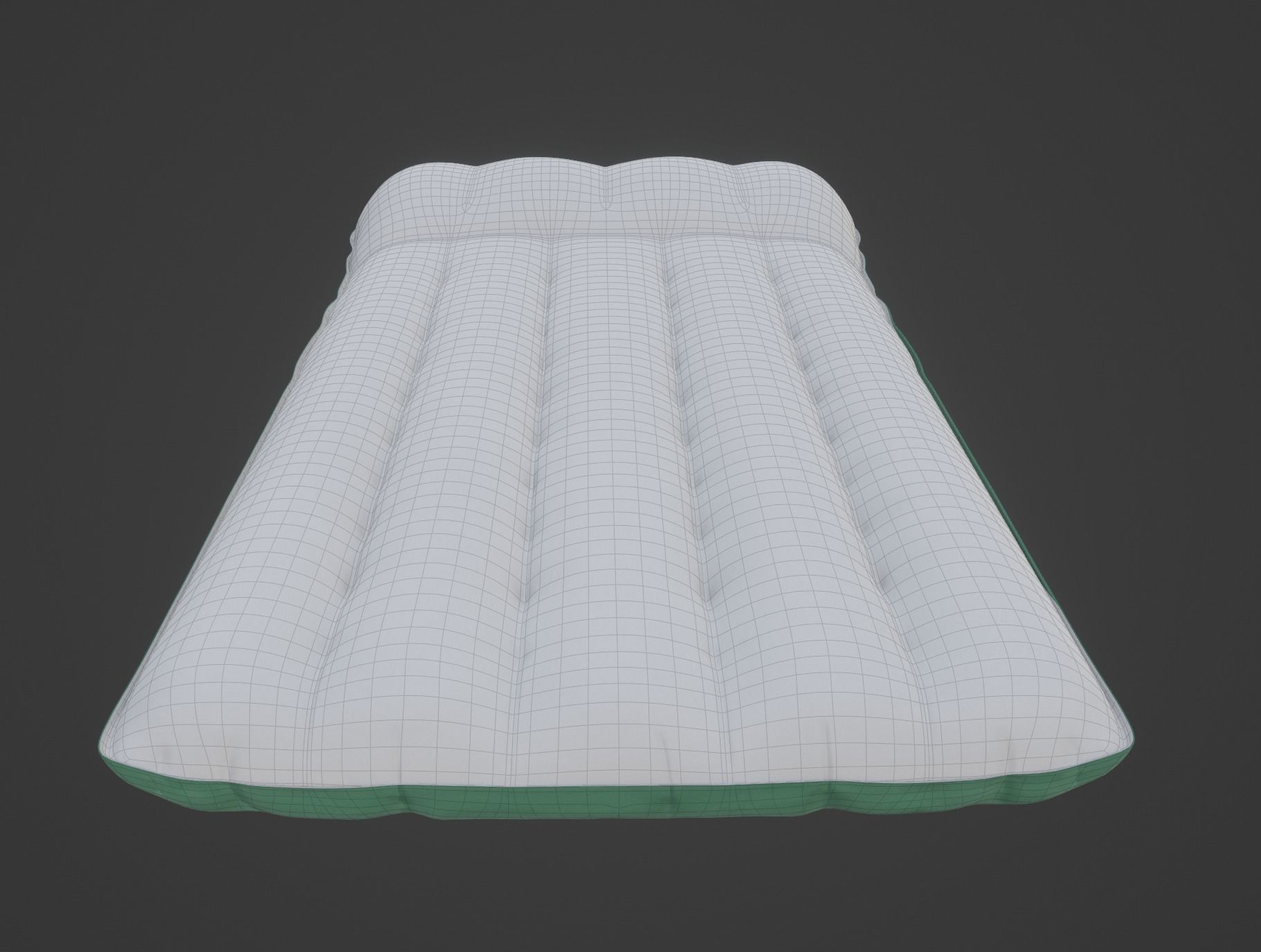 Inflatable Air Mattress Low-poly 3D model_6