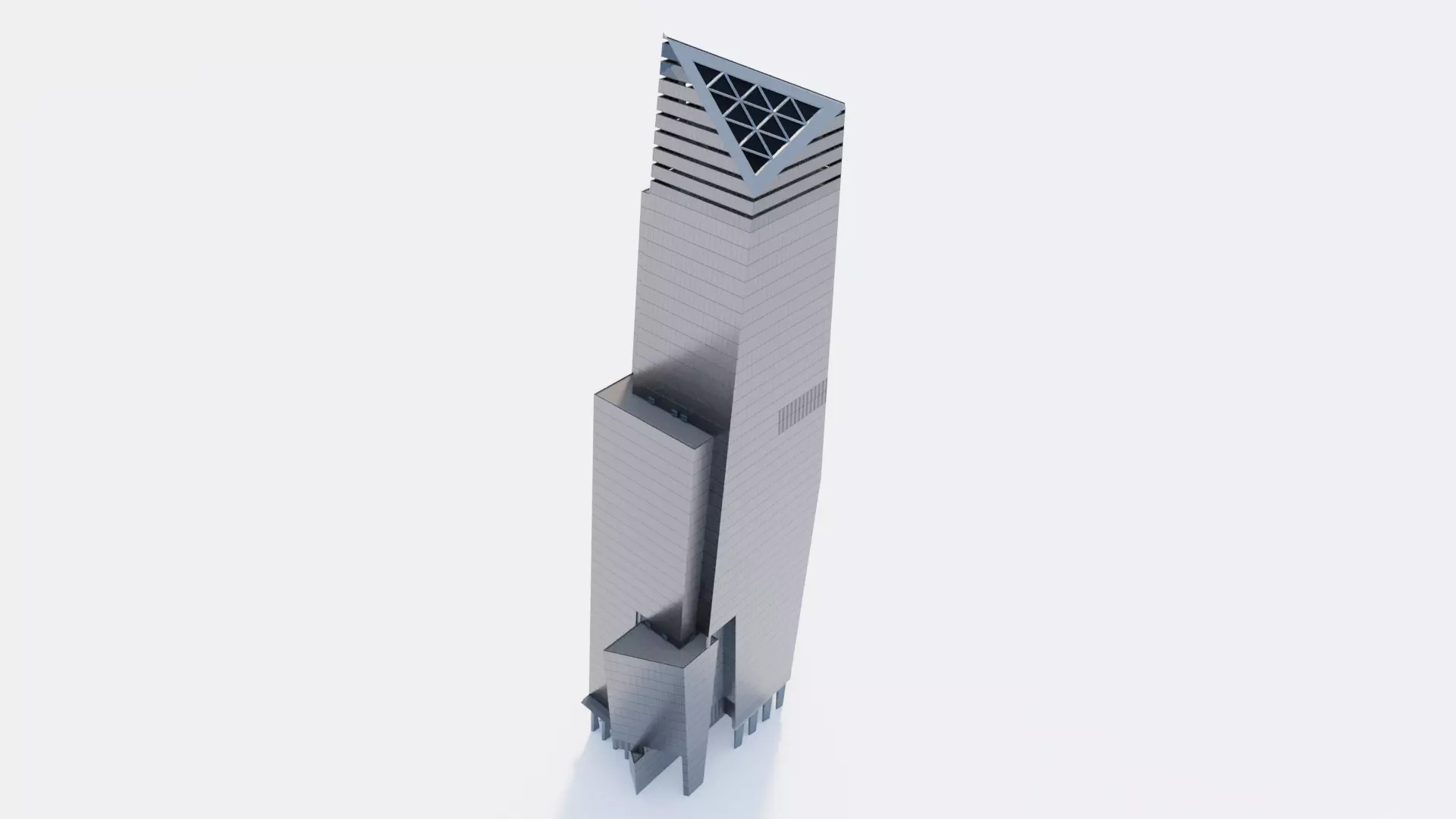 10 Hudson Yards Building Low-poly 3D model_0