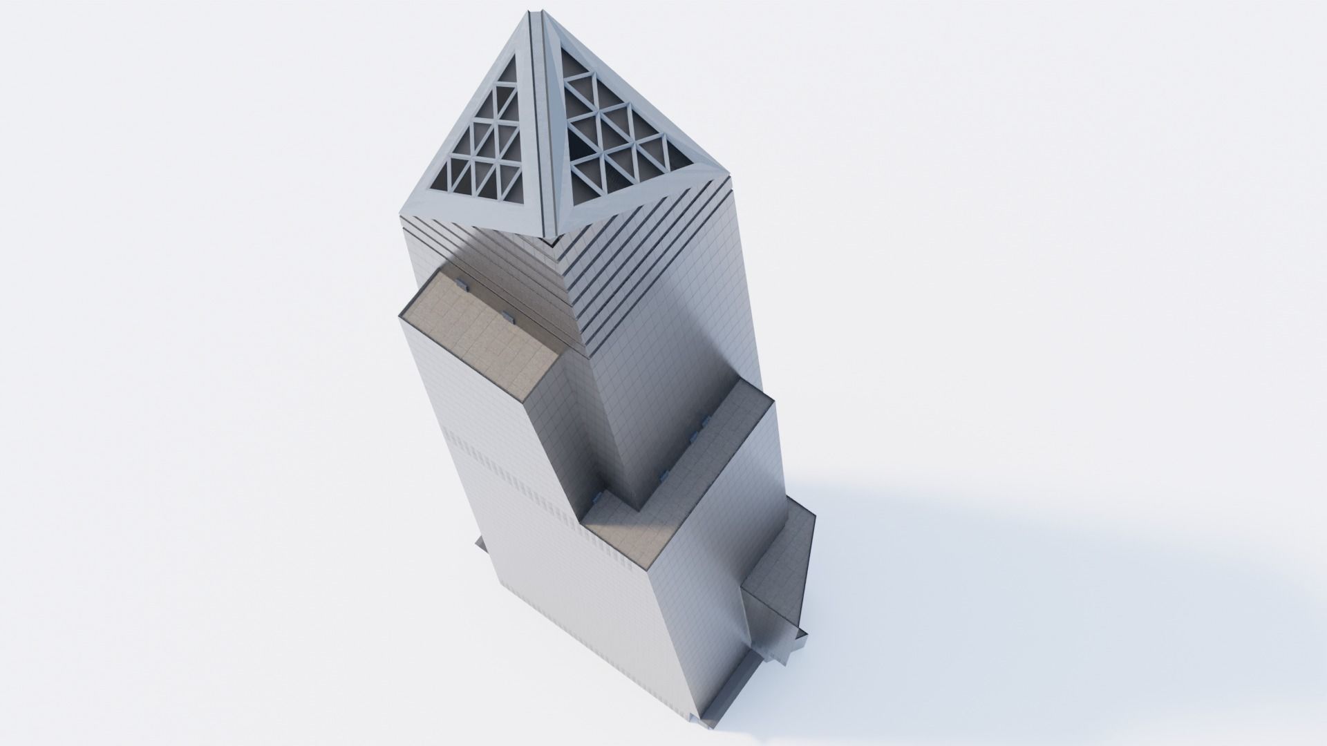 10 Hudson Yards Building Low-poly 3D model_1