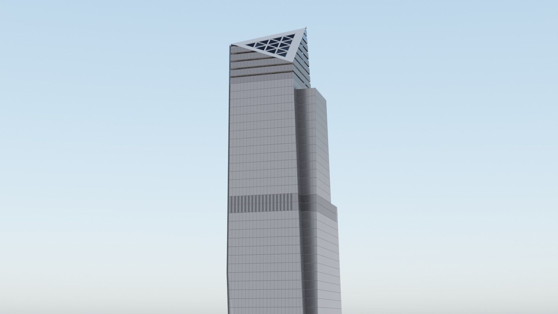 10 Hudson Yards Building Low-poly 3D model_3