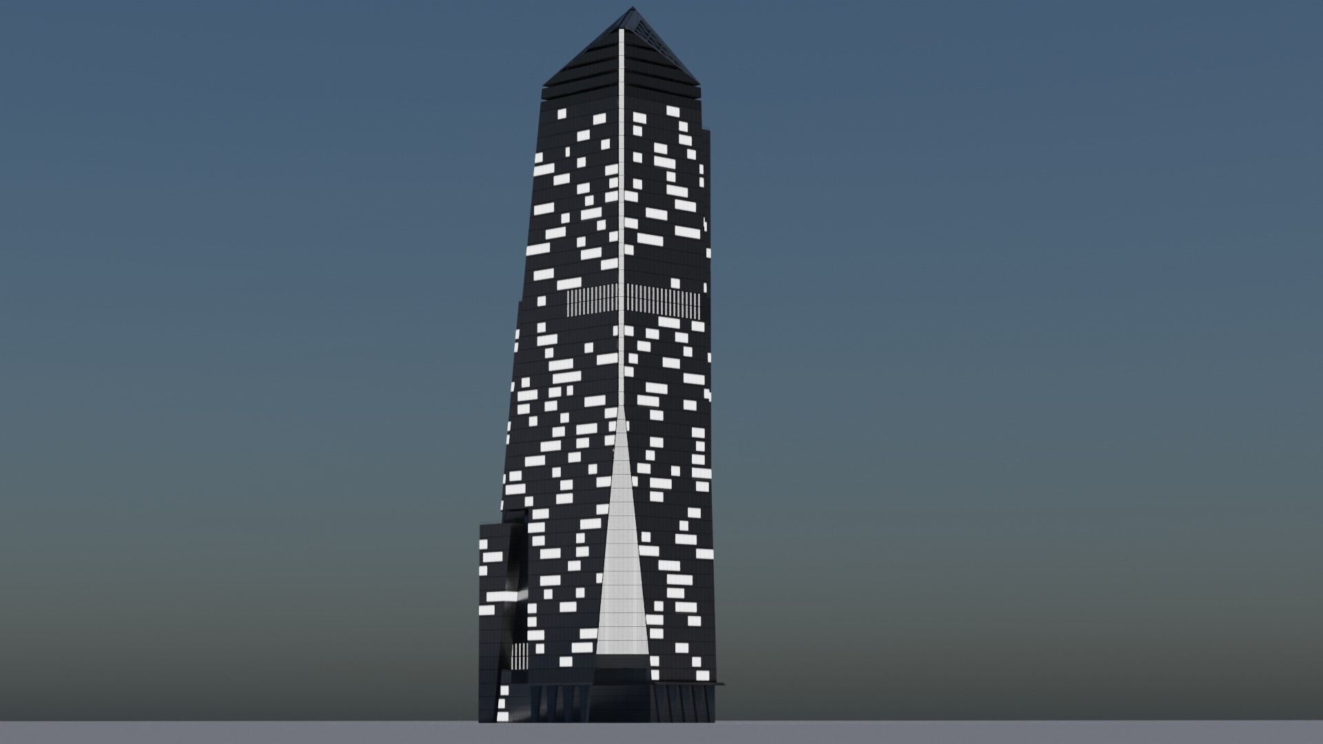 10 Hudson Yards Building Low-poly 3D model_8