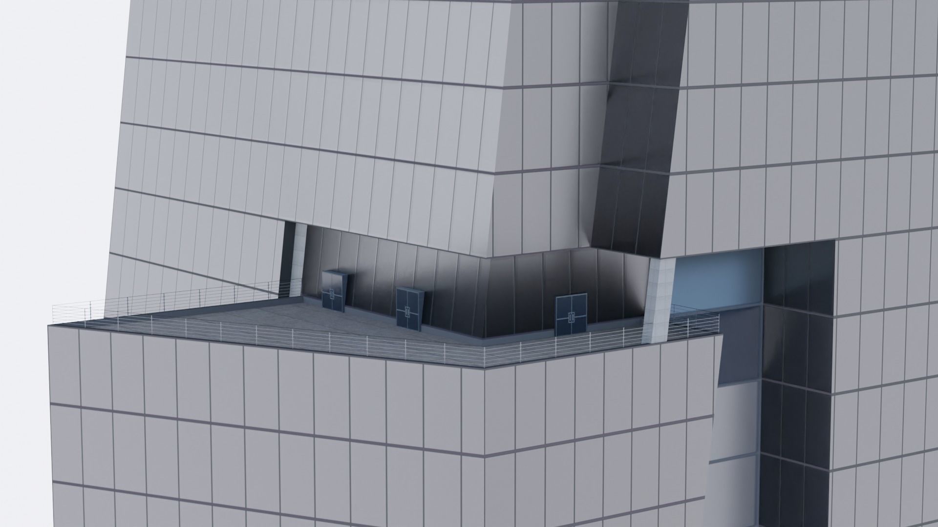 10 Hudson Yards Building Low-poly 3D model_7