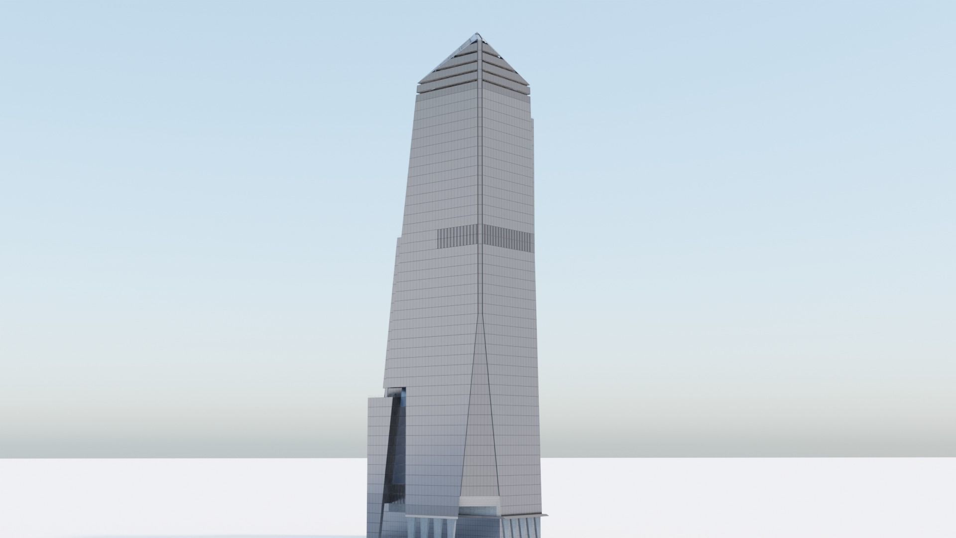 10 Hudson Yards Building Low-poly 3D model_2