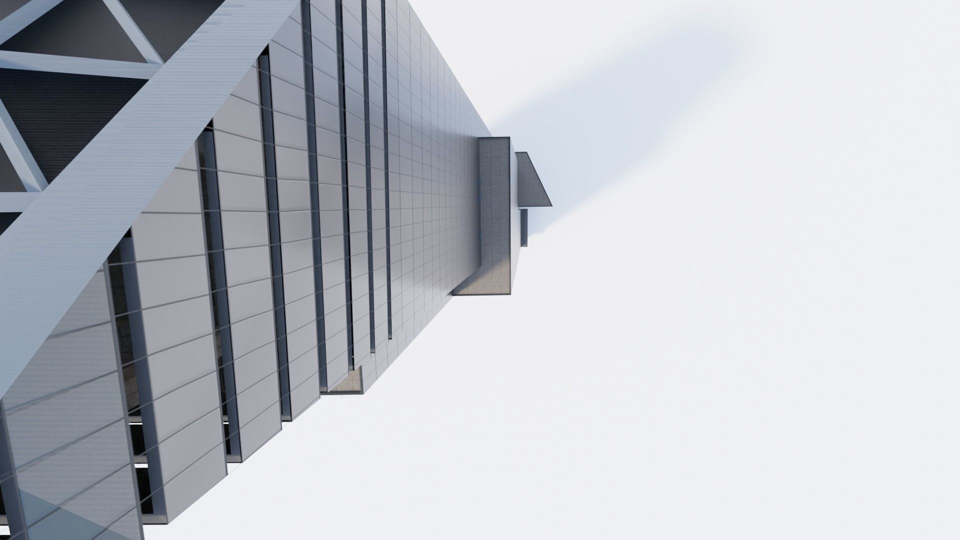 10 Hudson Yards Building Low-poly 3D model_4