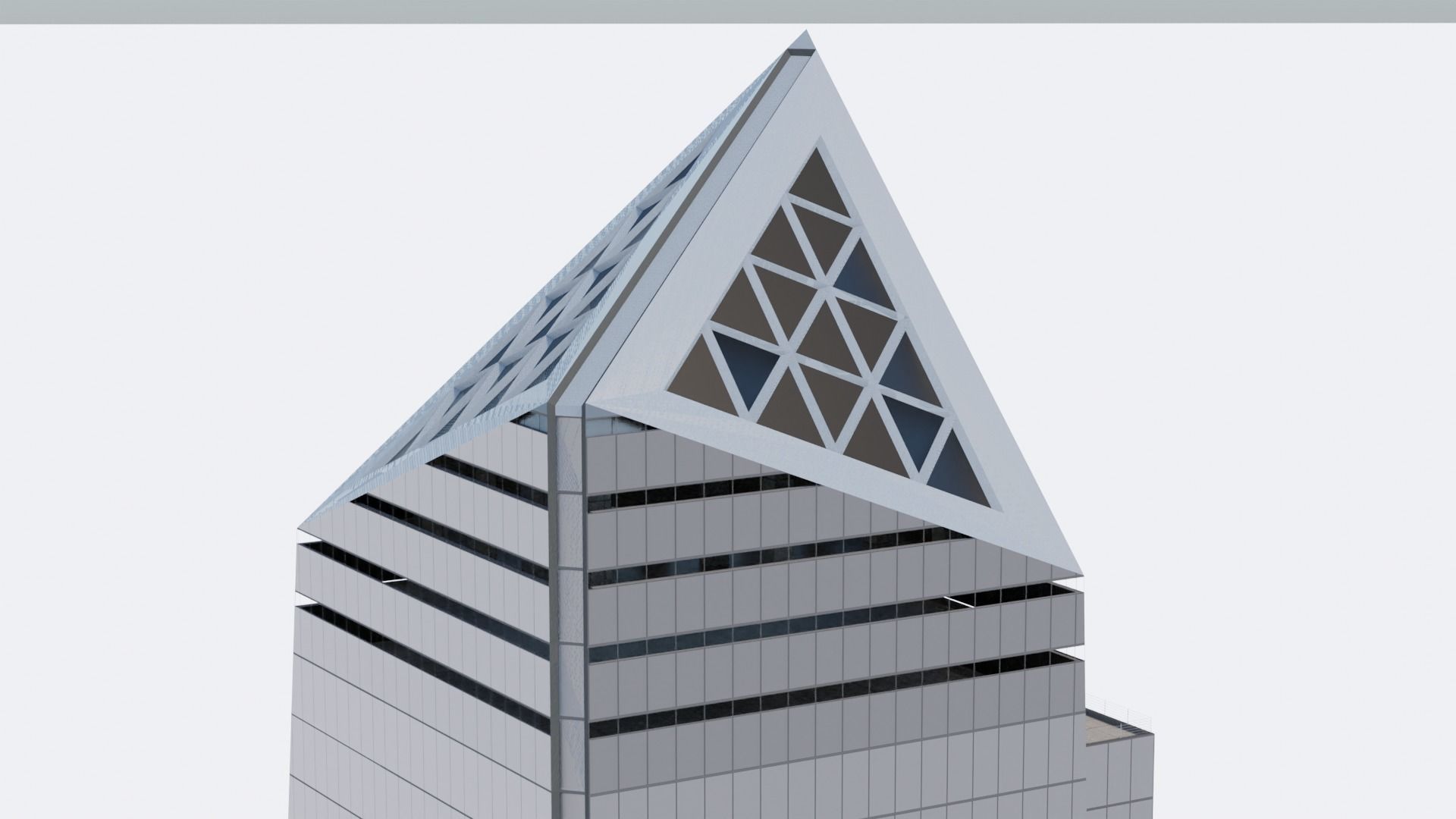 10 Hudson Yards Building Low-poly 3D model_5