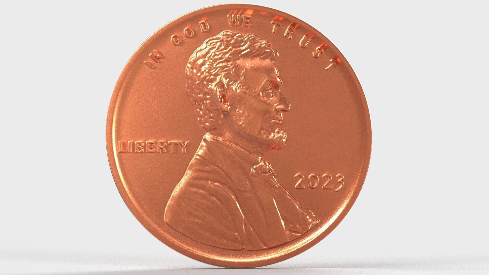 Lincoln Penny 2023 3D model_1
