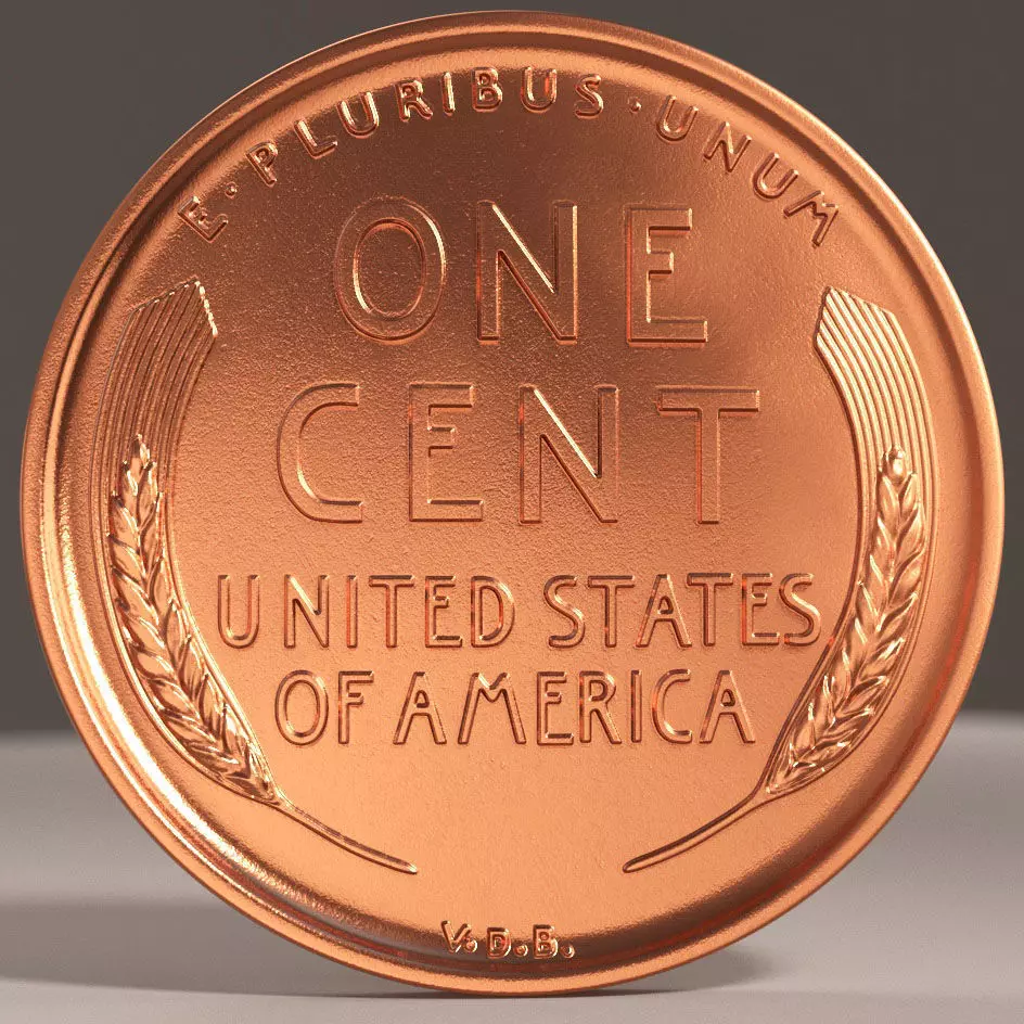 Lincoln Penny 2023 3D model_0