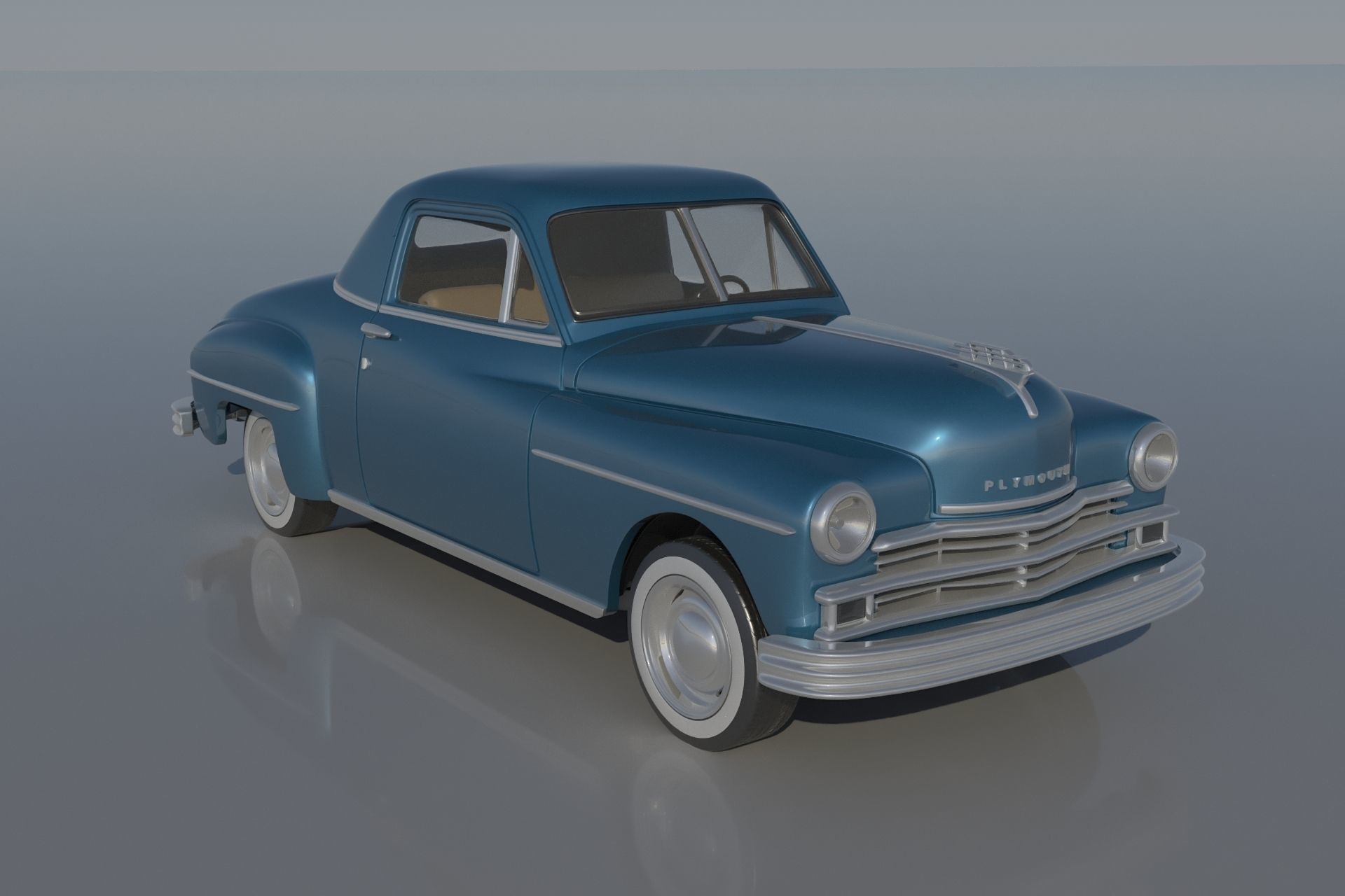 Plymouth Business Coupe 1949 3D print model_6