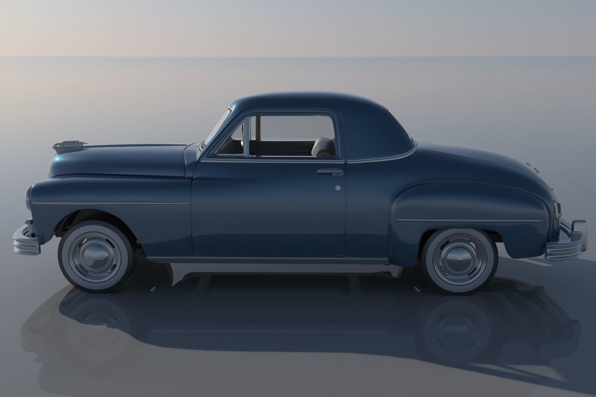 Plymouth Business Coupe 1949 3D print model_1