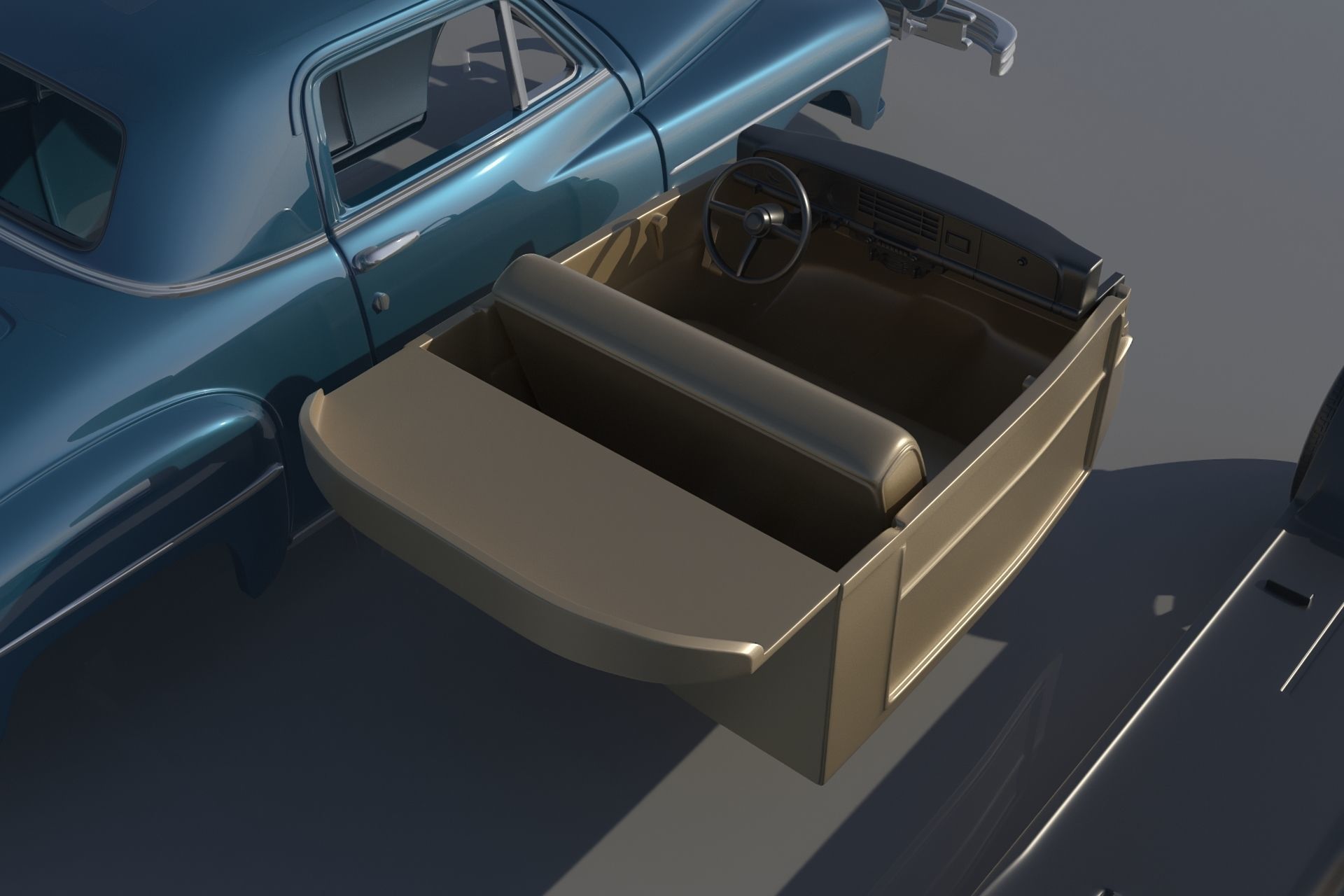 Plymouth Business Coupe 1949 3D print model_16