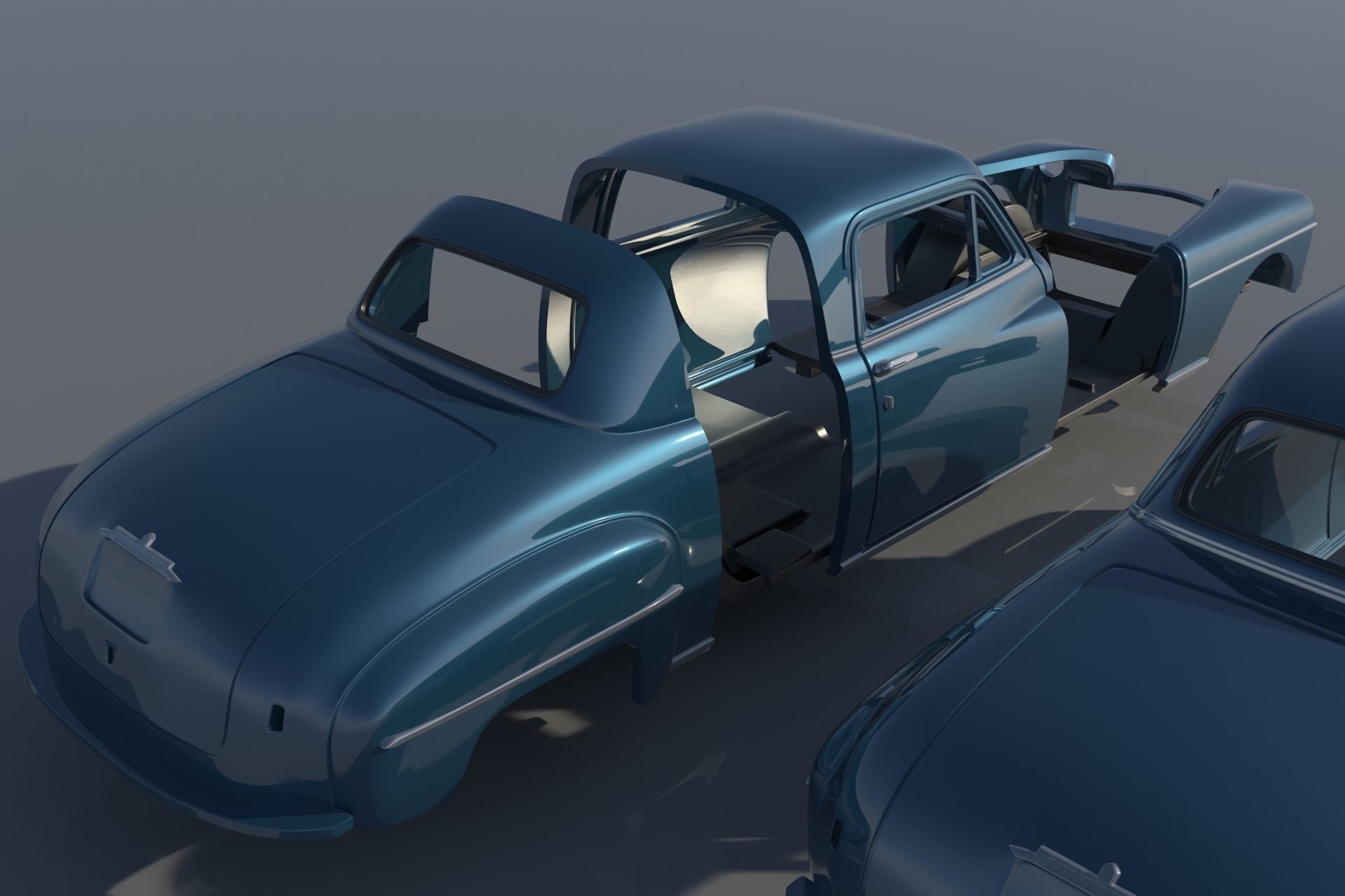 Plymouth Business Coupe 1949 3D print model_12