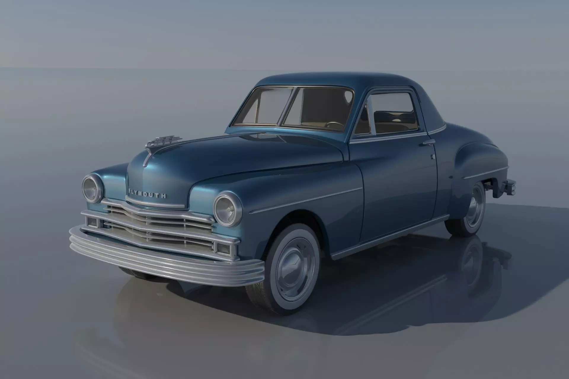 Plymouth Business Coupe 1949 3D print model_0