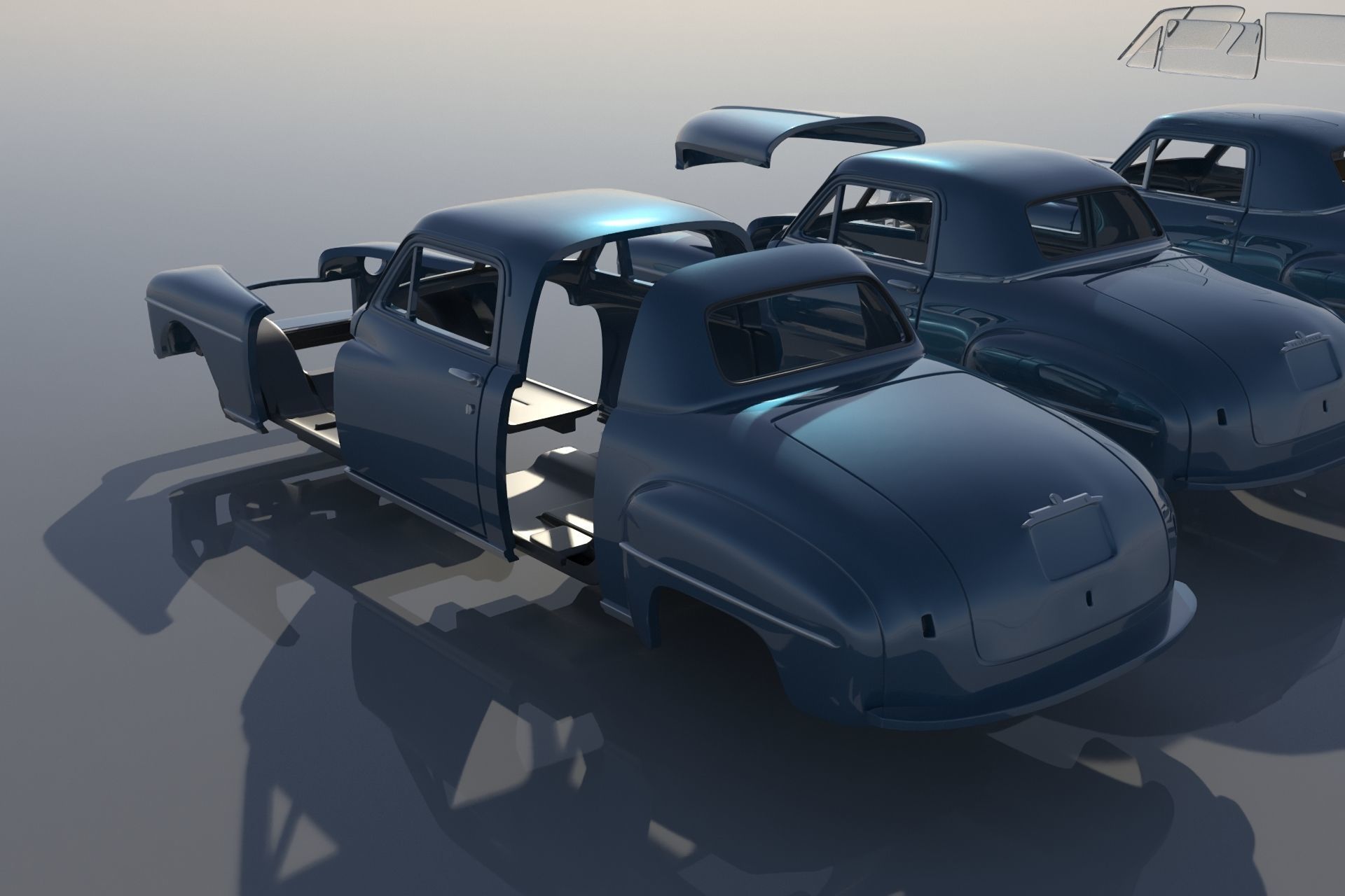 Plymouth Business Coupe 1949 3D print model_11