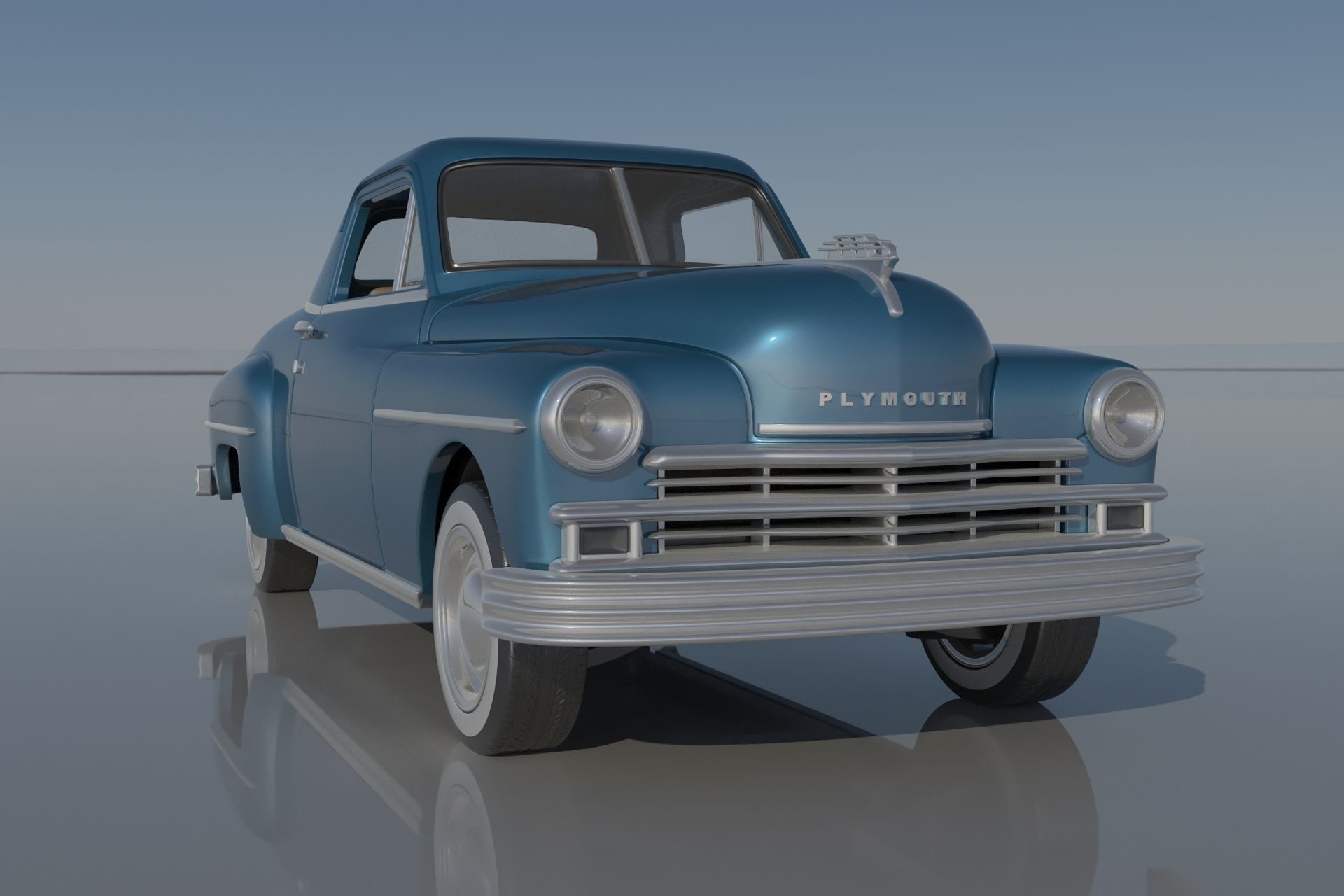 Plymouth Business Coupe 1949 3D print model_8