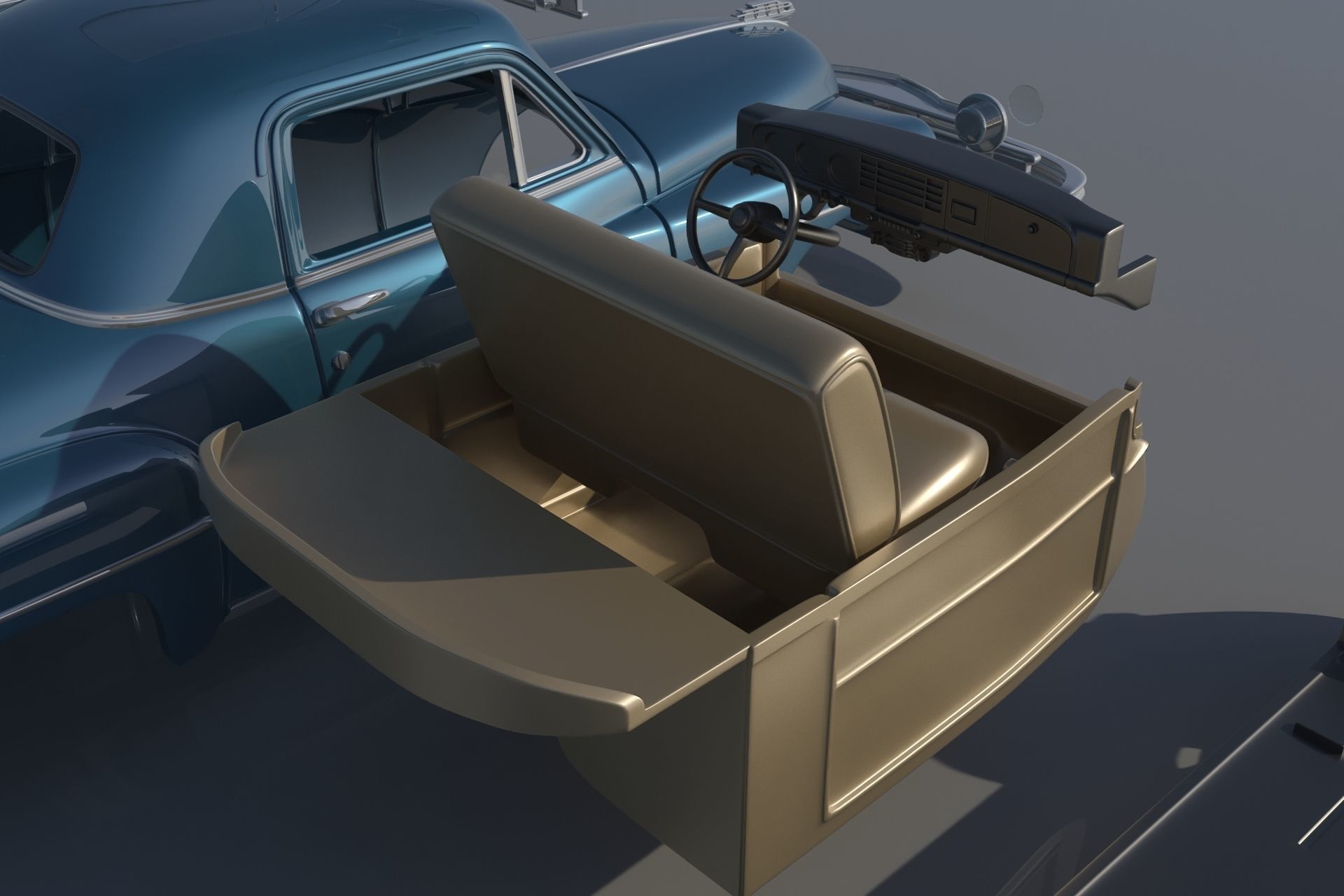 Plymouth Business Coupe 1949 3D print model_18