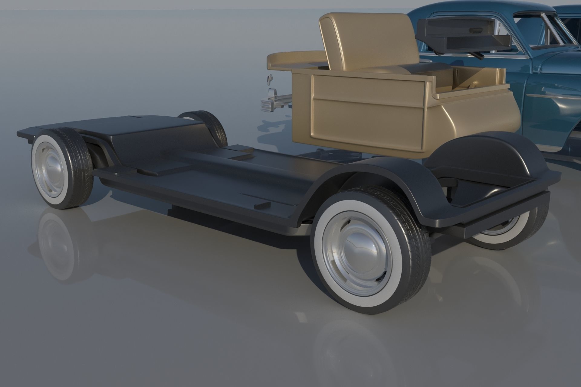 Plymouth Business Coupe 1949 3D print model_19