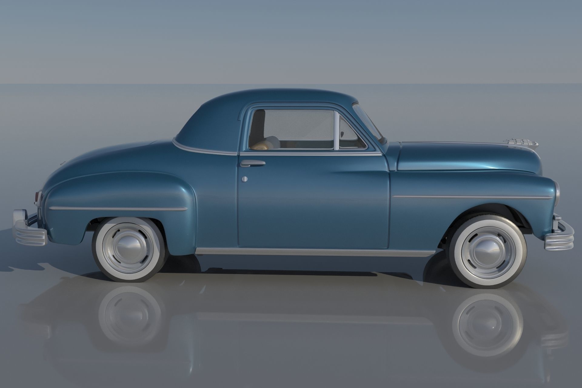 Plymouth Business Coupe 1949 3D print model_5