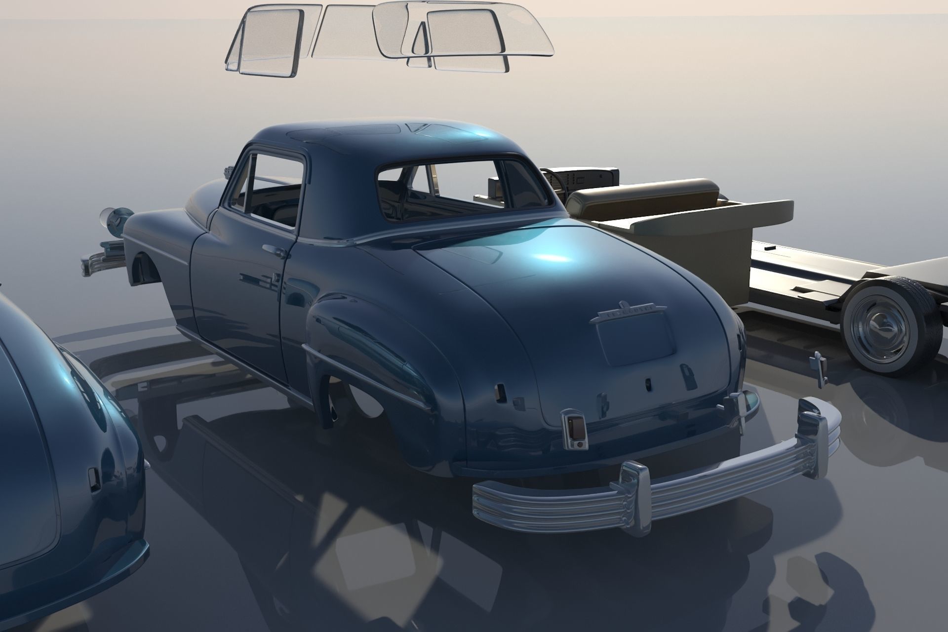 Plymouth Business Coupe 1949 3D print model_15