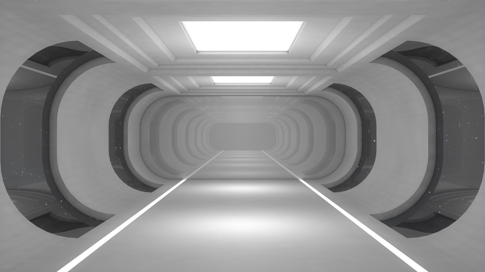 Sci Fi corridor 3D model_4