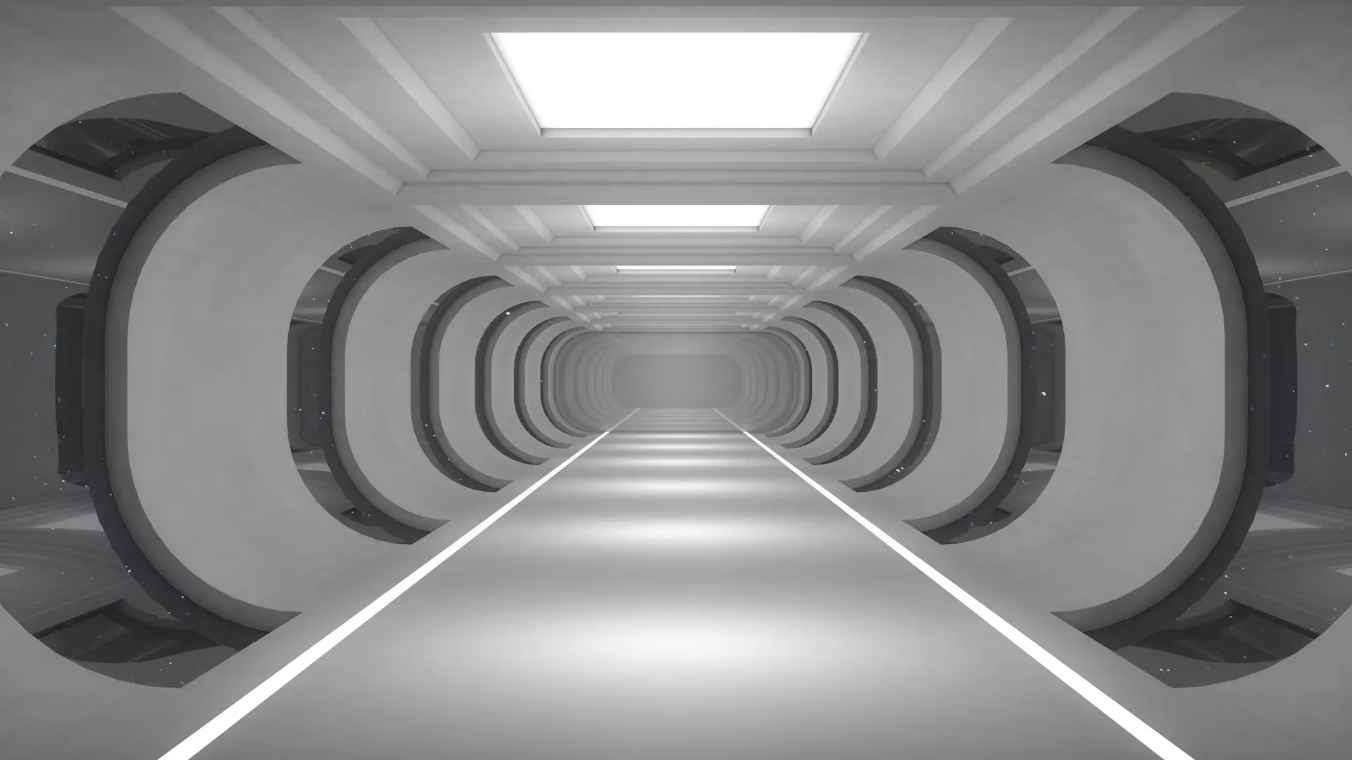 Sci Fi corridor 3D model_0