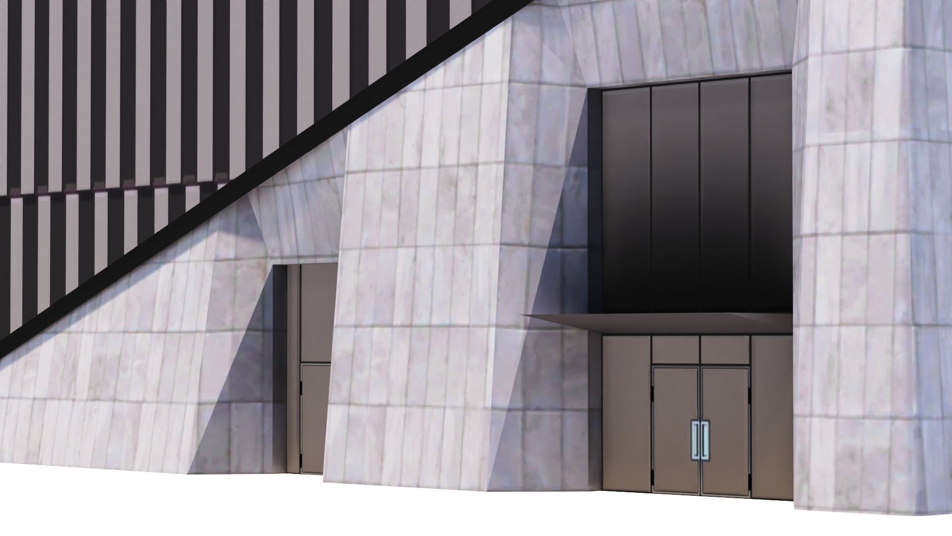 15 Hudson Yards Building Low-poly 3D model_6