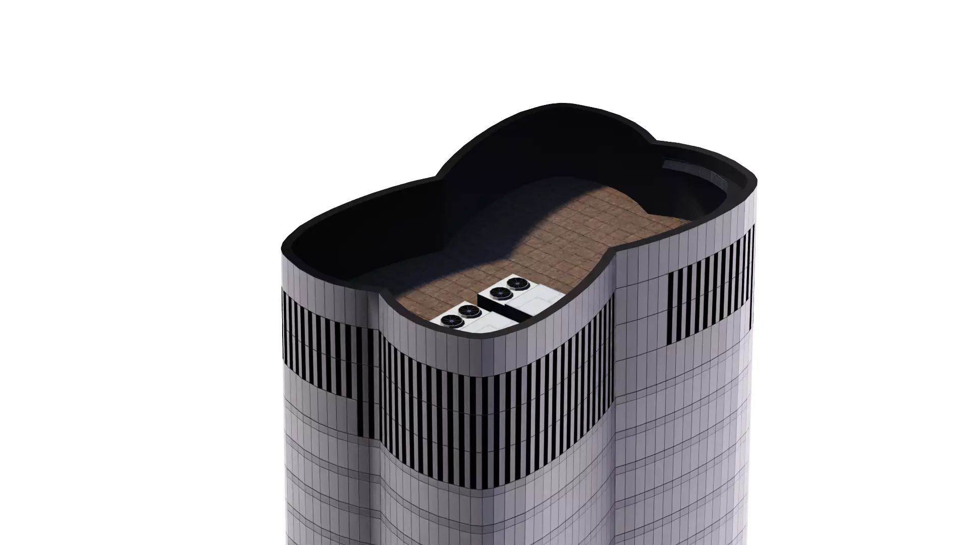 15 Hudson Yards Building Low-poly 3D model_0