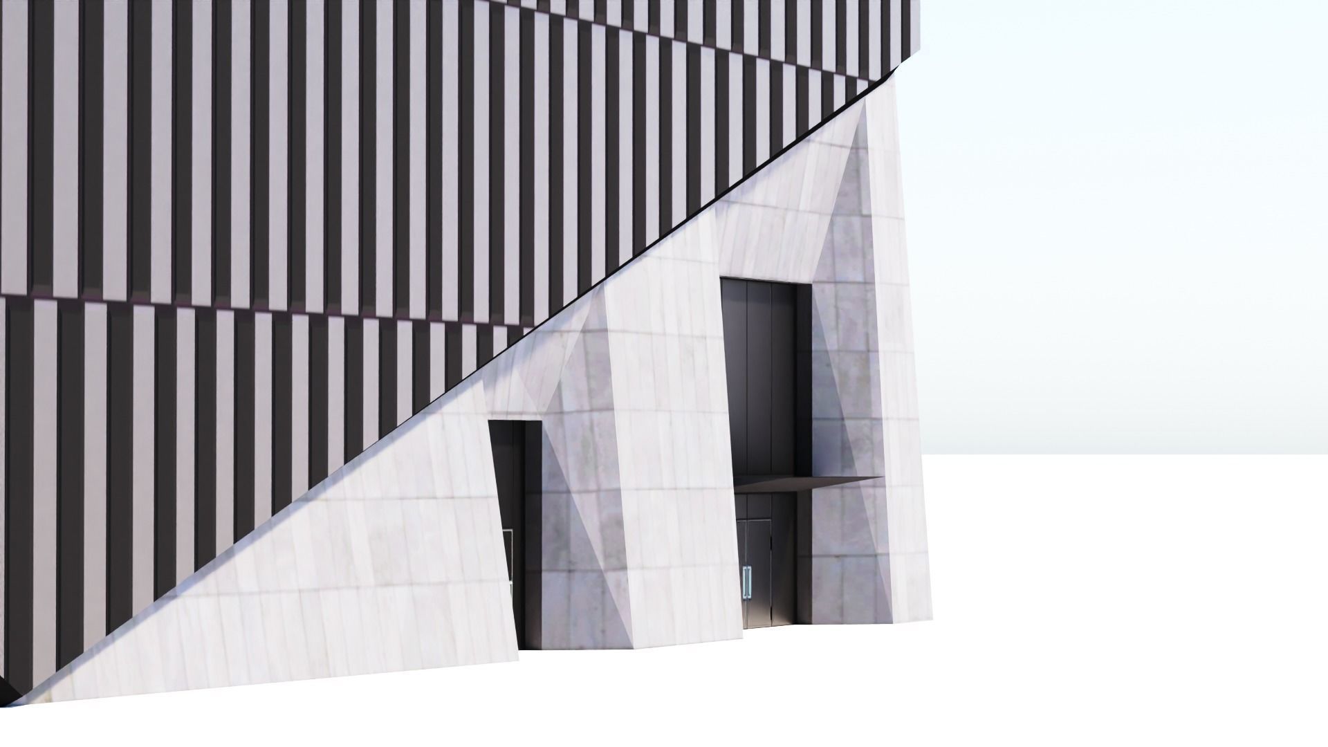 15 Hudson Yards Building Low-poly 3D model_5