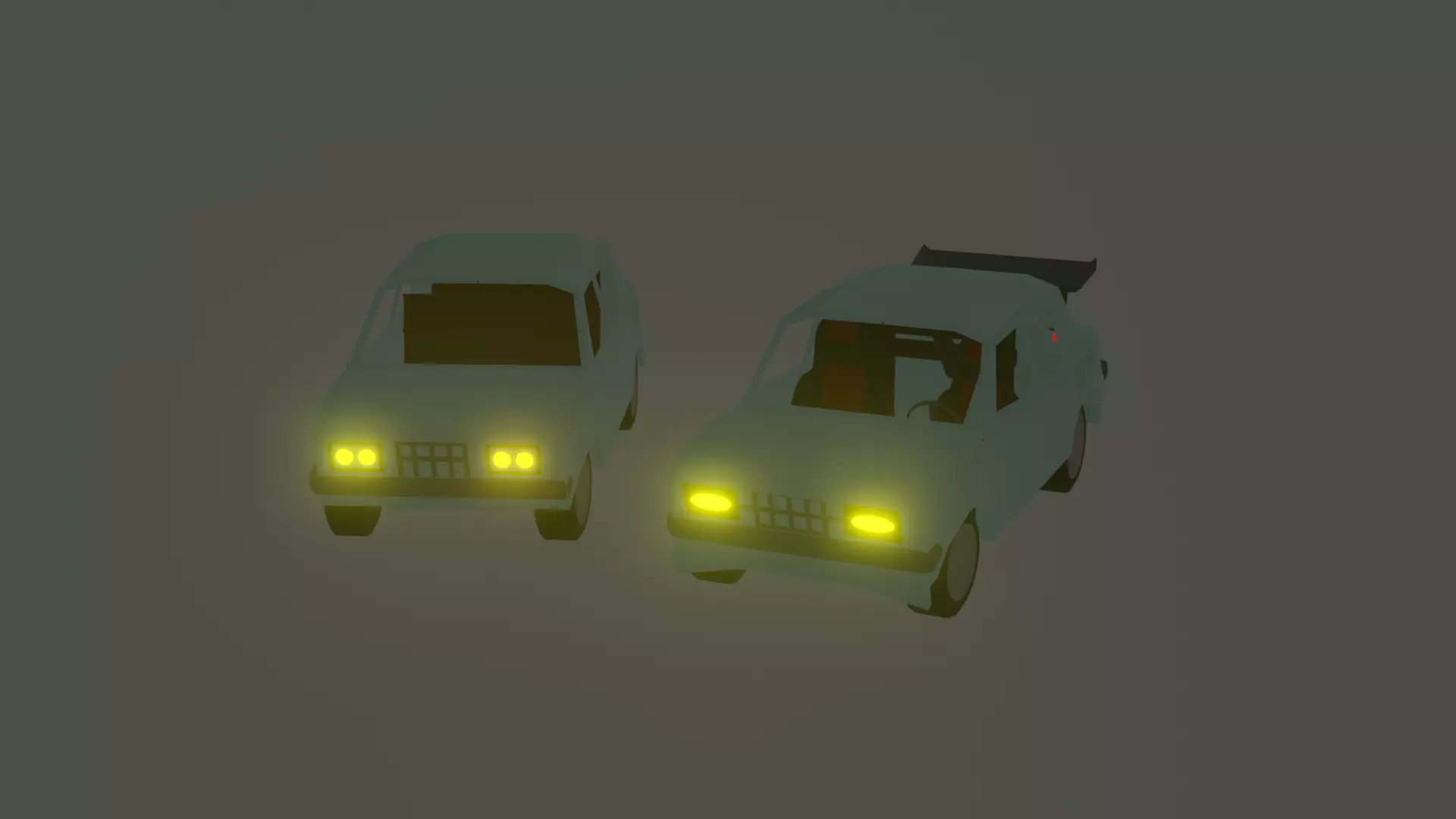 grandfather and grandson car 3D model_0