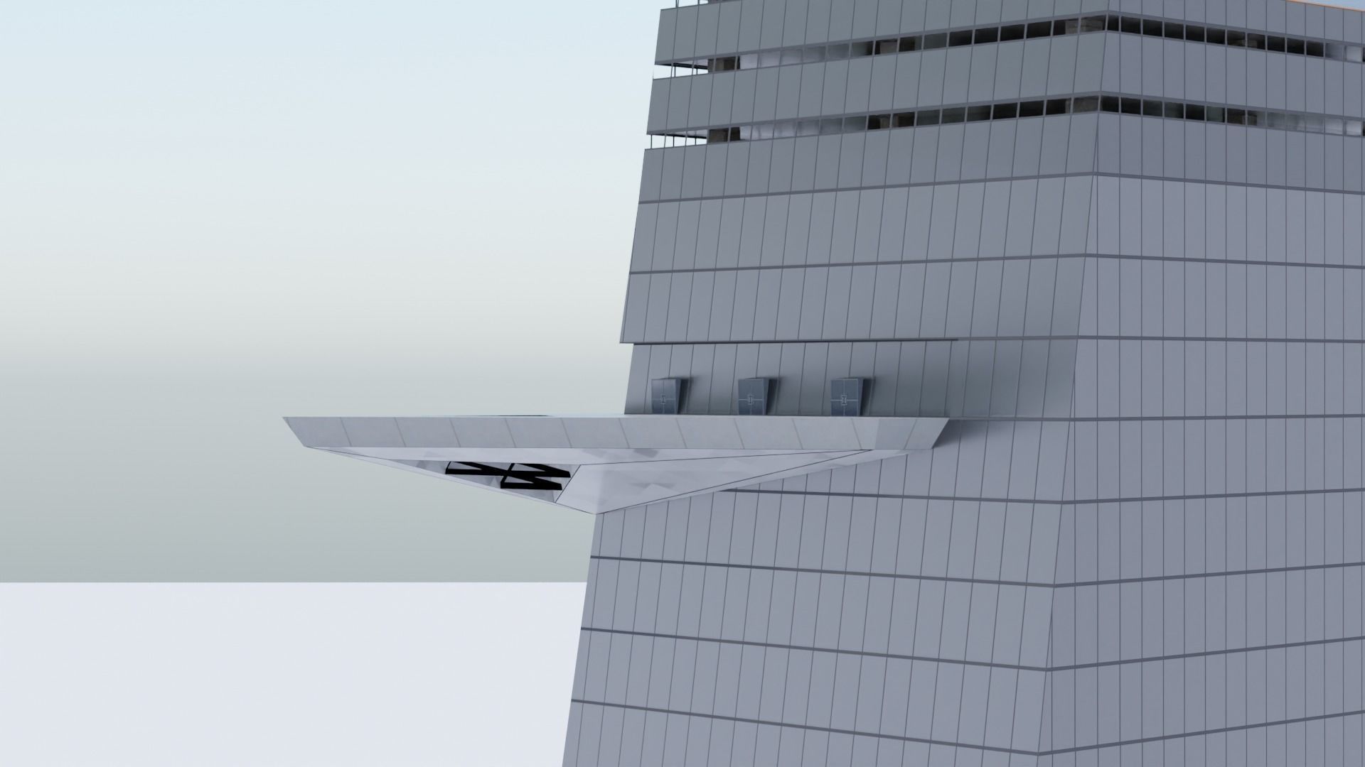 30 Hudson Yards Building Low-poly 3D model_3