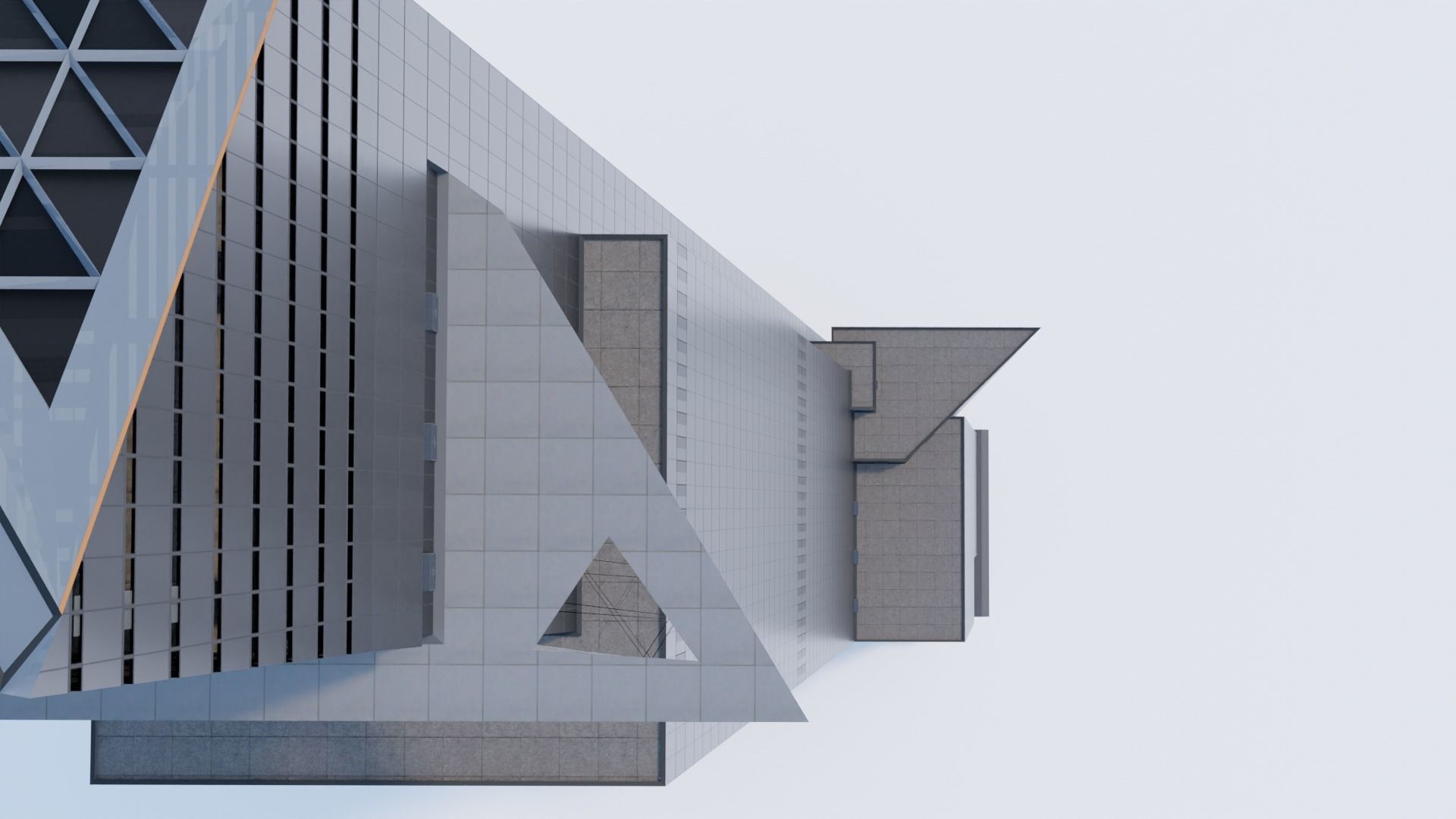 30 Hudson Yards Building Low-poly 3D model_9