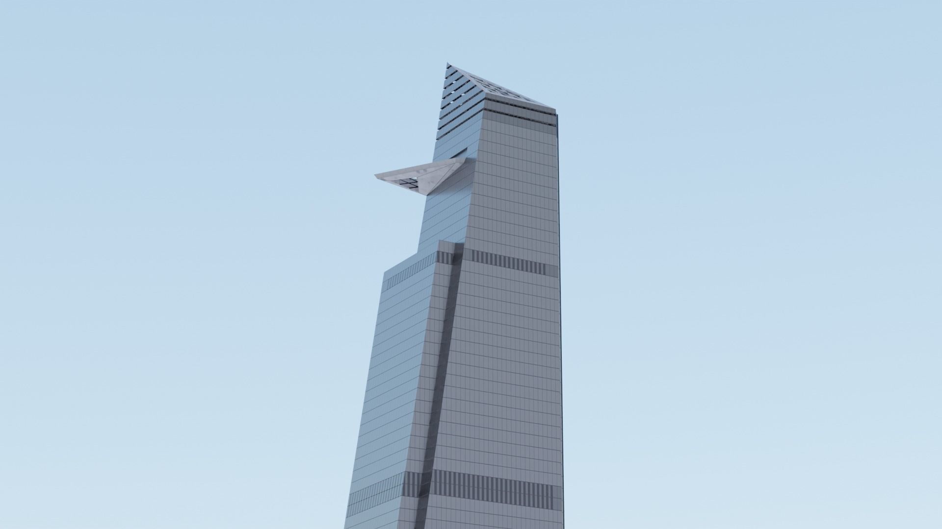 30 Hudson Yards Building Low-poly 3D model_5