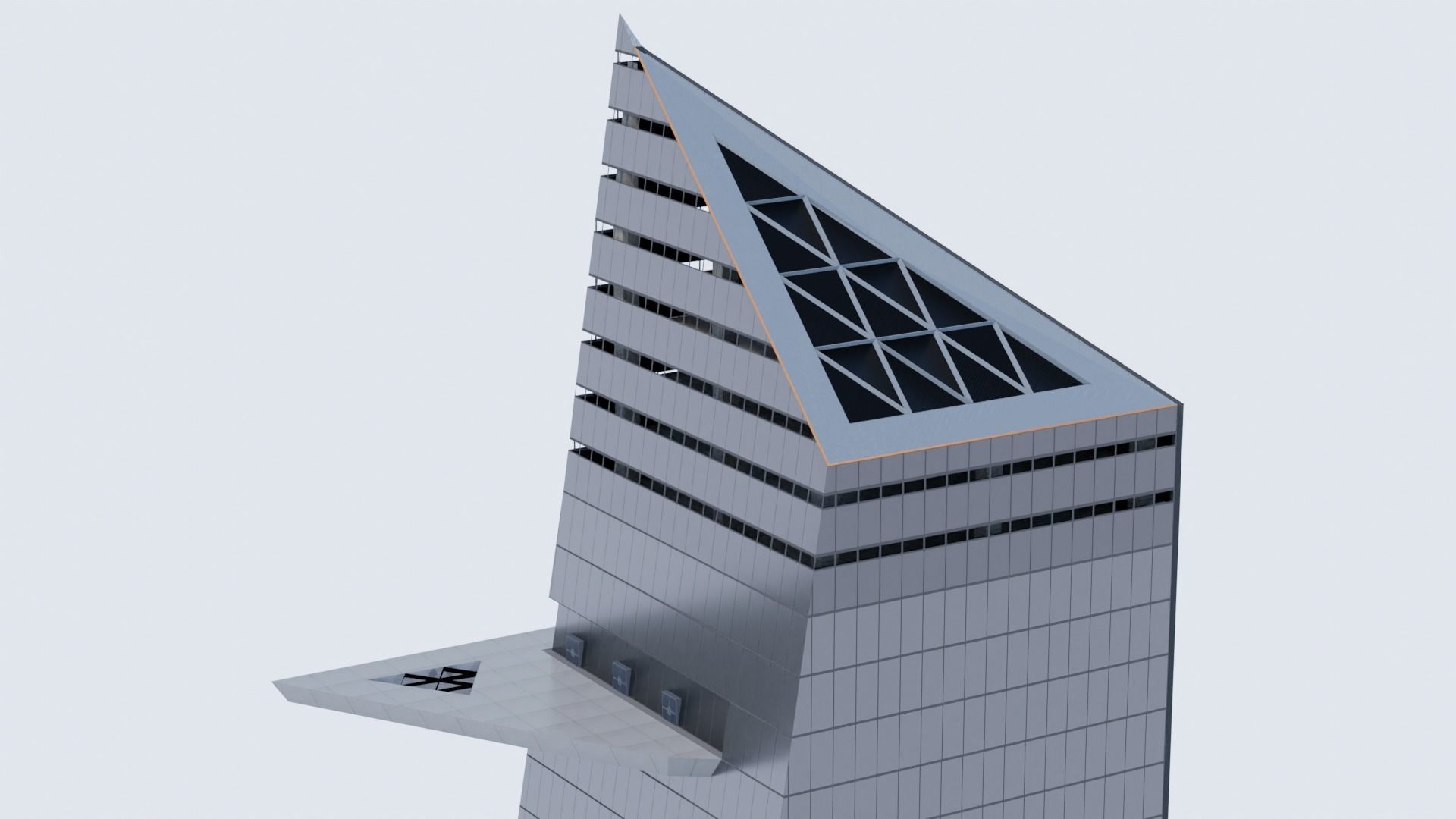30 Hudson Yards Building Low-poly 3D model_6
