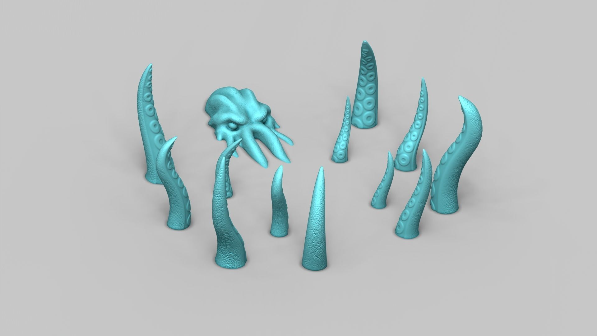The Kraken - Sea Monster Creative Decoration - STL Printable 3D print model_12