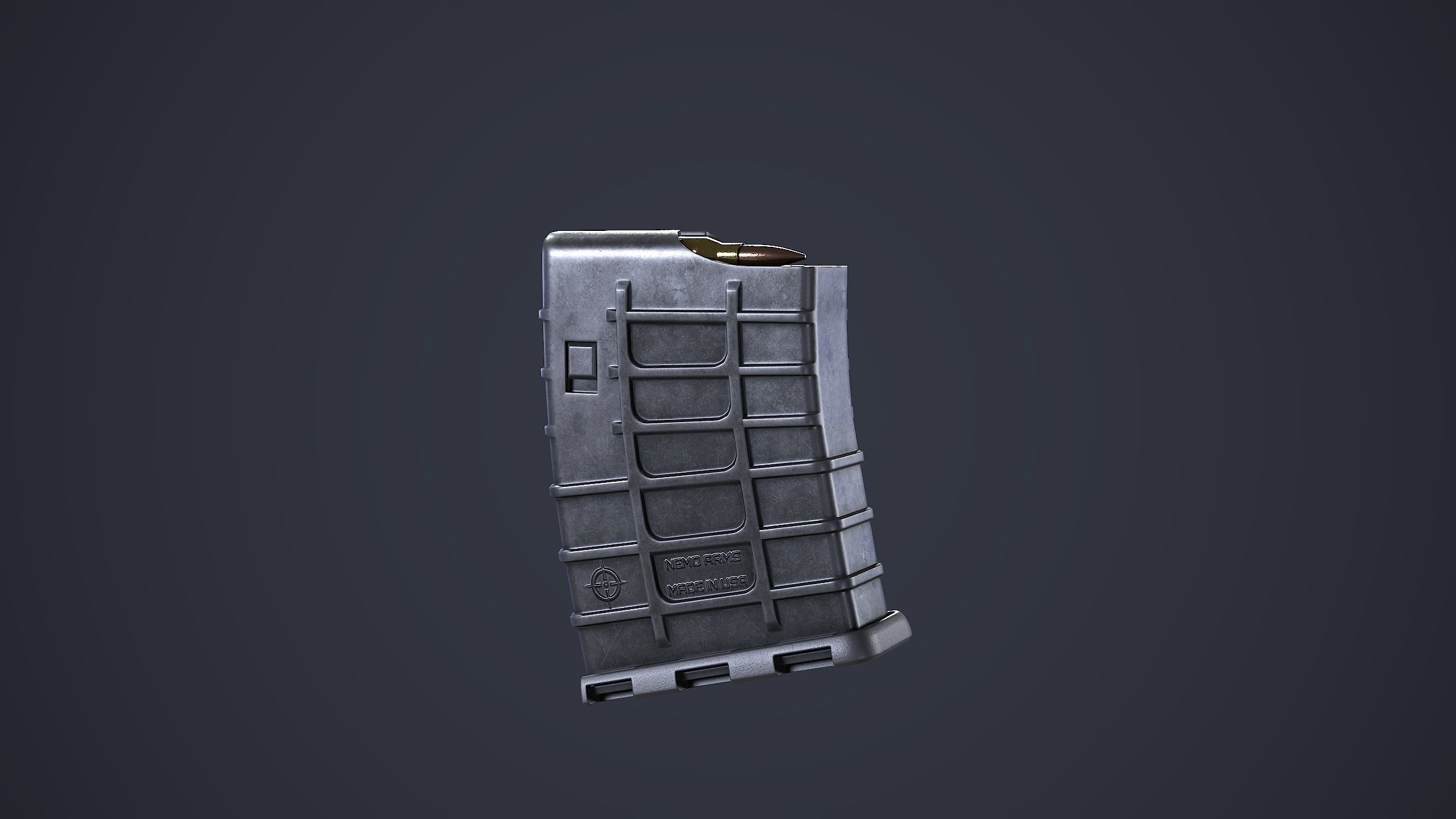 Sniper Rifle OMEN  300 WIN MAG Low-poly 3D model_15