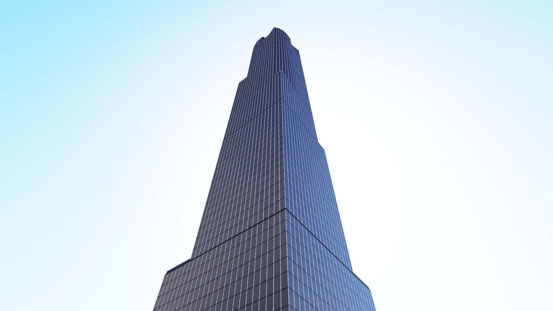 35 Hudson Yards Building Low-poly 3D model_9