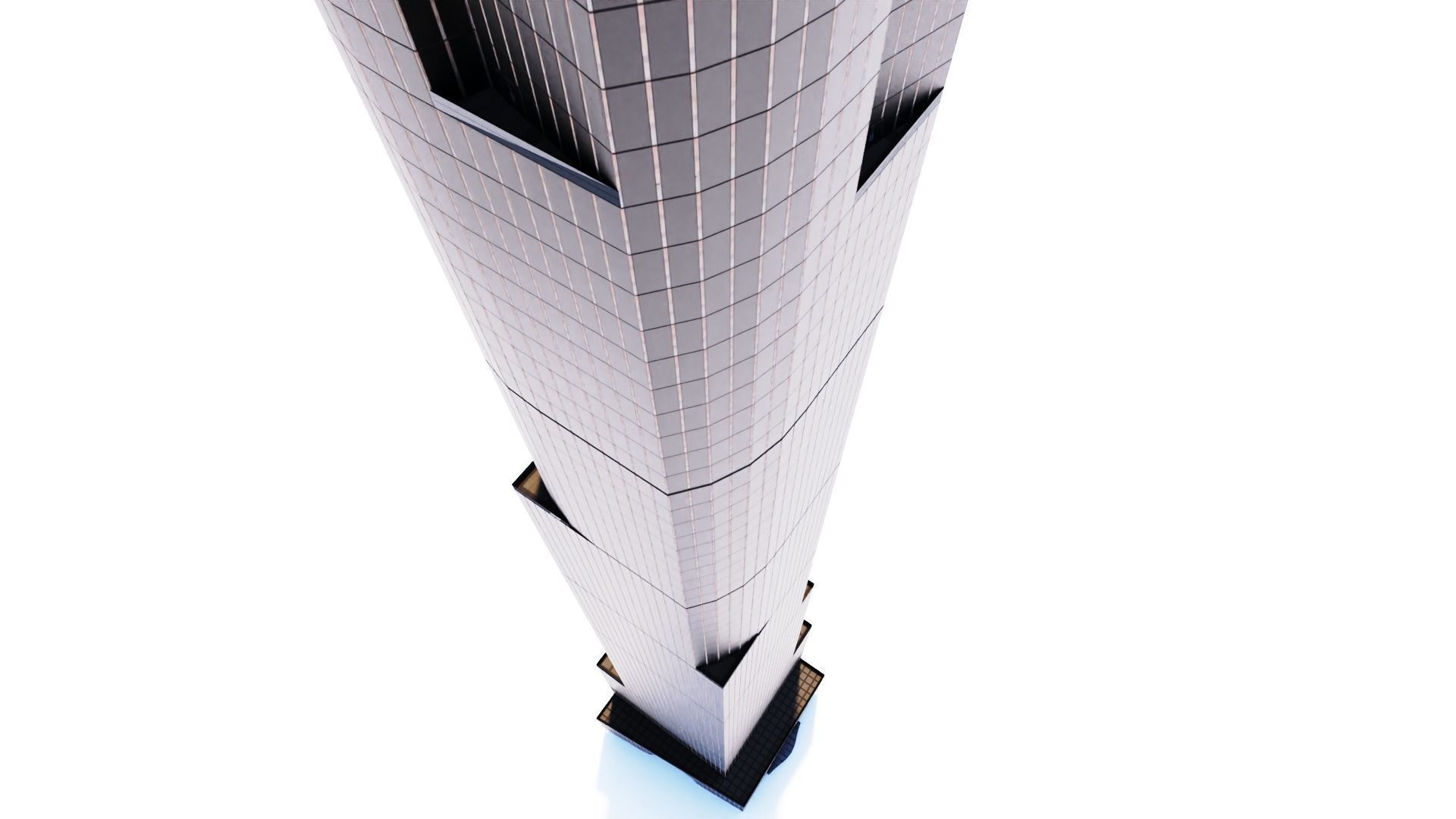 35 Hudson Yards Building Low-poly 3D model_10