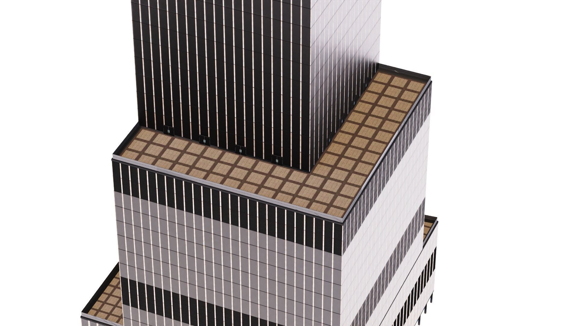 35 Hudson Yards Building Low-poly 3D model_12