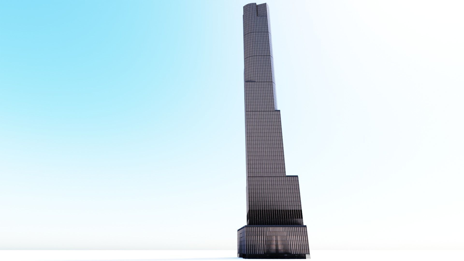 35 Hudson Yards Building Low-poly 3D model_7