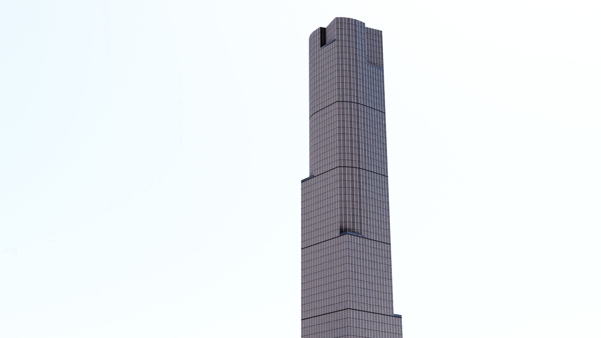 35 Hudson Yards Building Low-poly 3D model_8