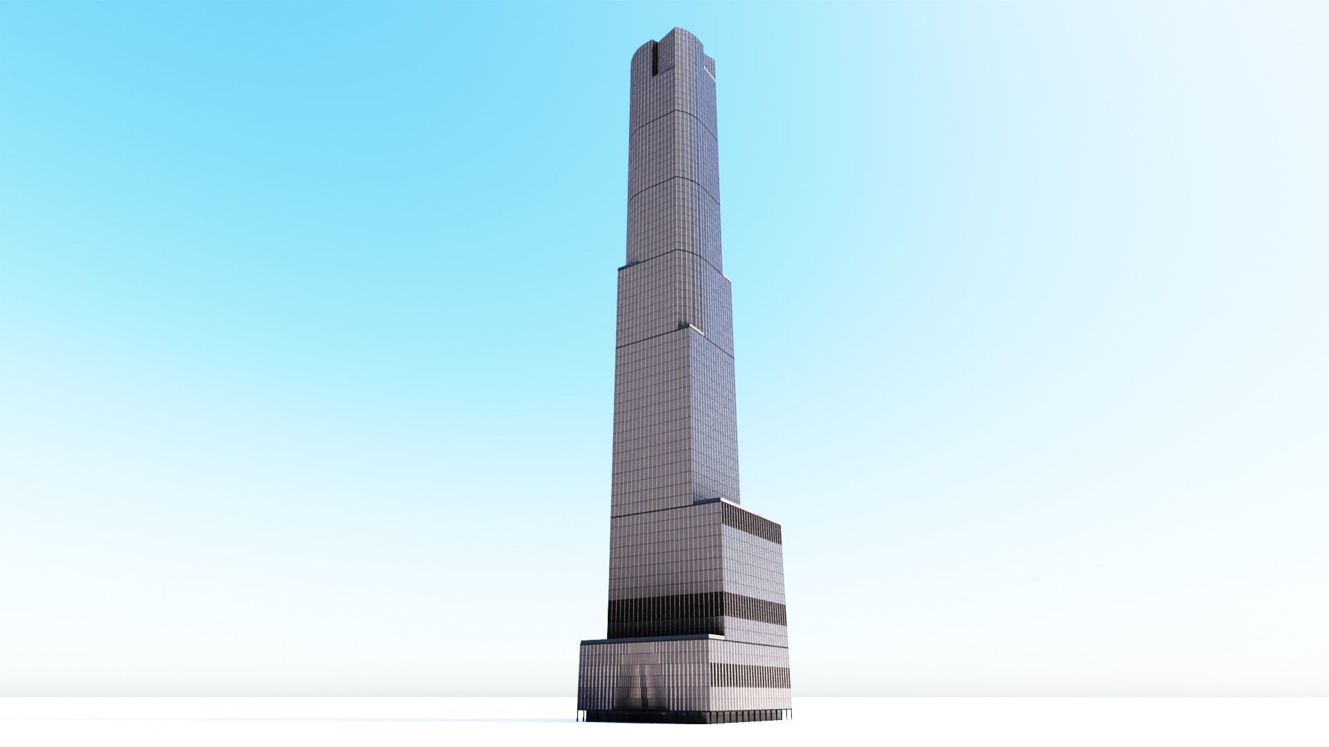 35 Hudson Yards Building Low-poly 3D model_6