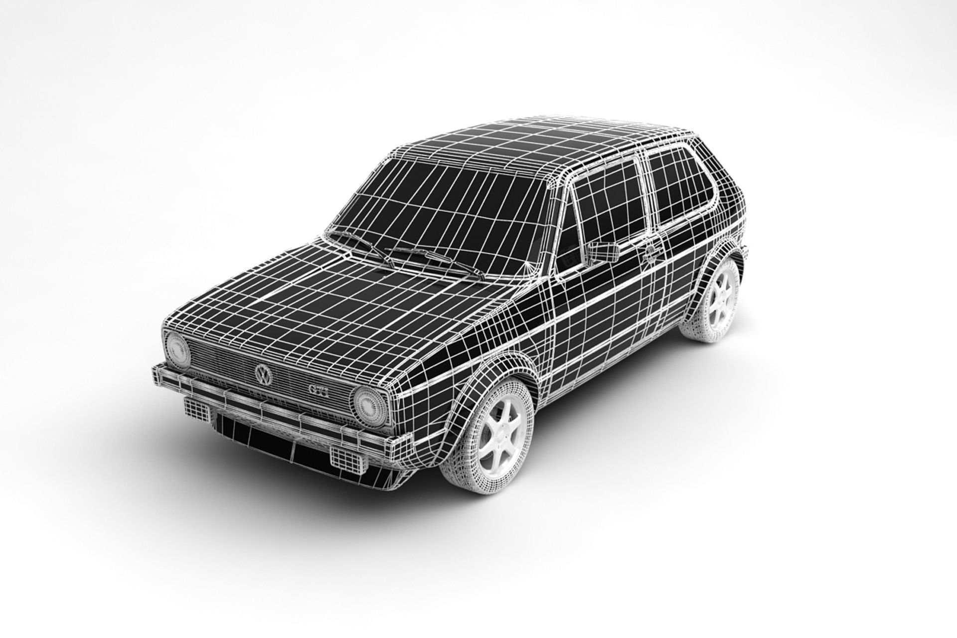 Volkswagen Golf Mk1 3D model_12