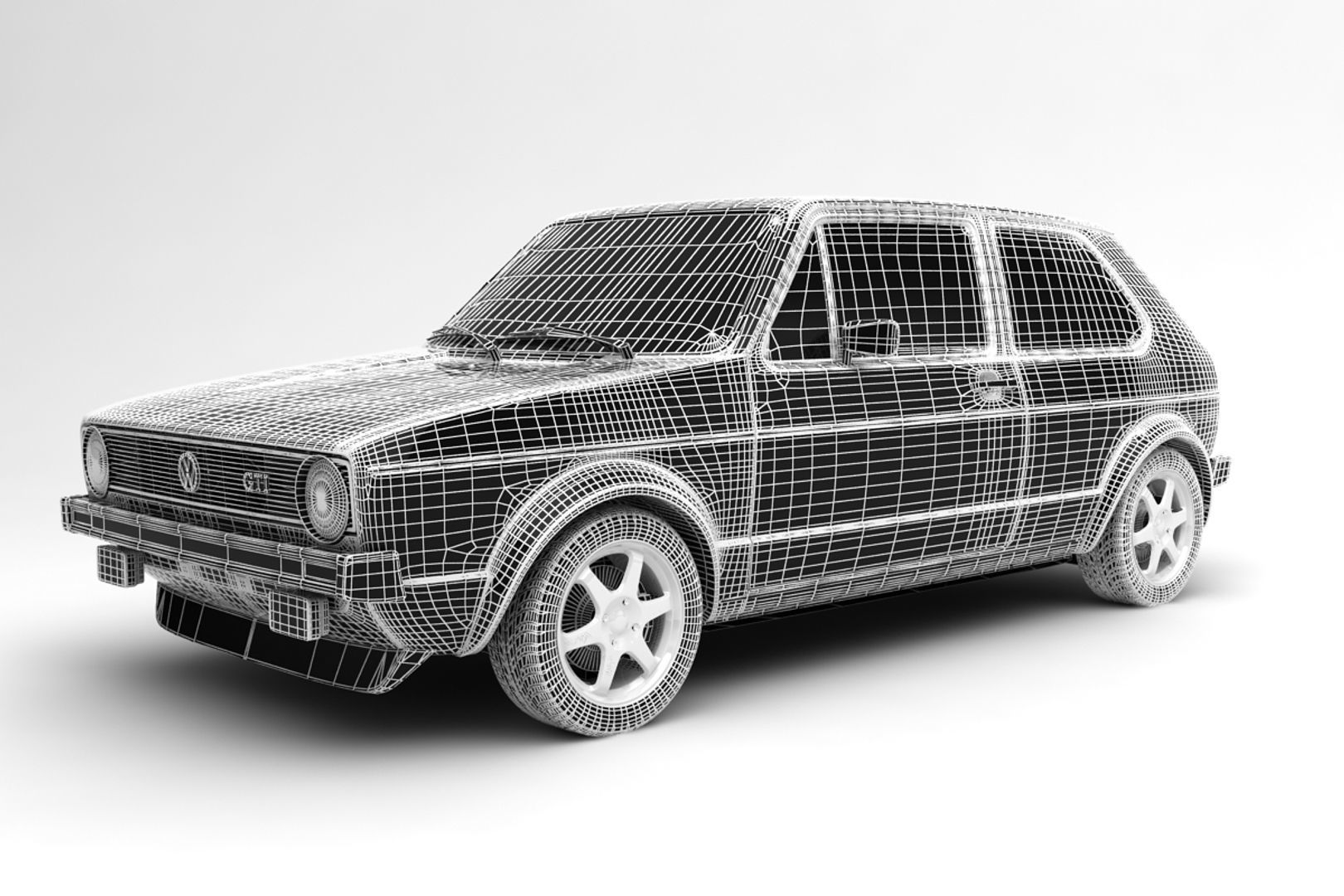 Volkswagen Golf Mk1 3D model_13