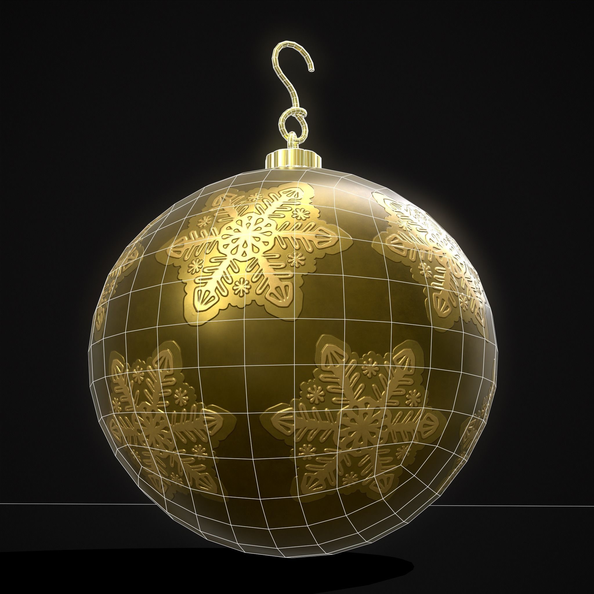 Christmas Six Decorative Balls  3D Model Collection_32